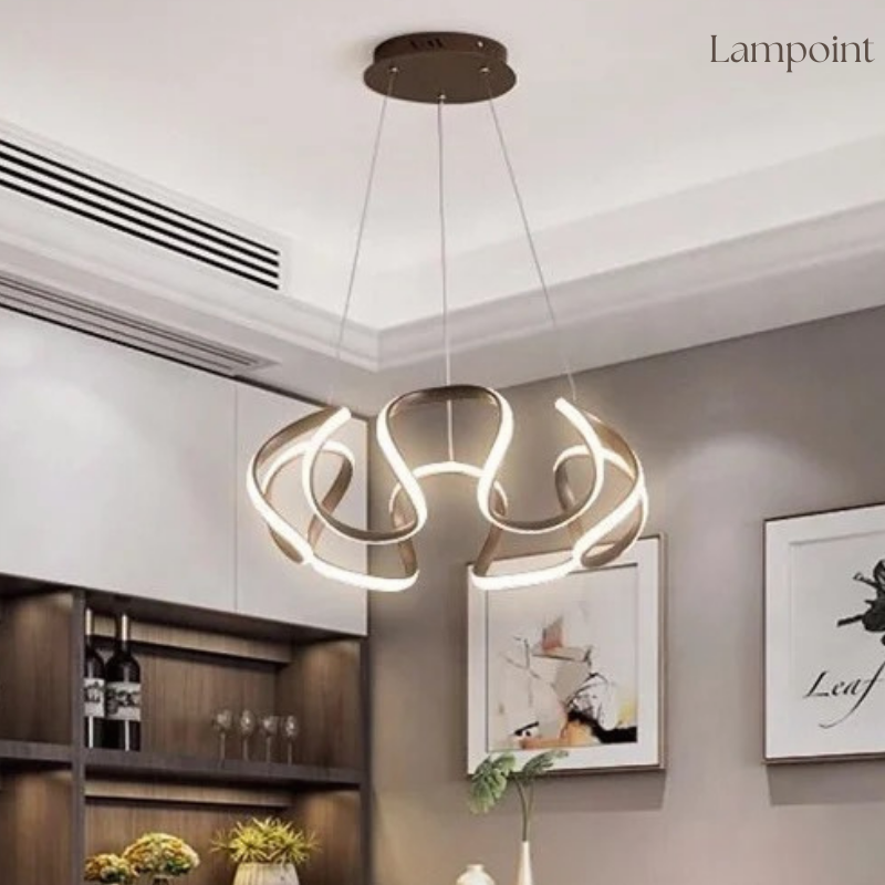 Изображение товара Подвесная светодиодная люстра lampoint Yq-dd-5-2 15 м² современный дизайн черный