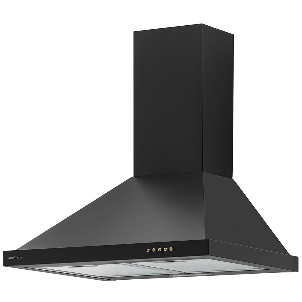 Изображение товара Купольная вытяжка Krona Bella Retro 600 black pb, 1300 м³/ч, LED освещение
