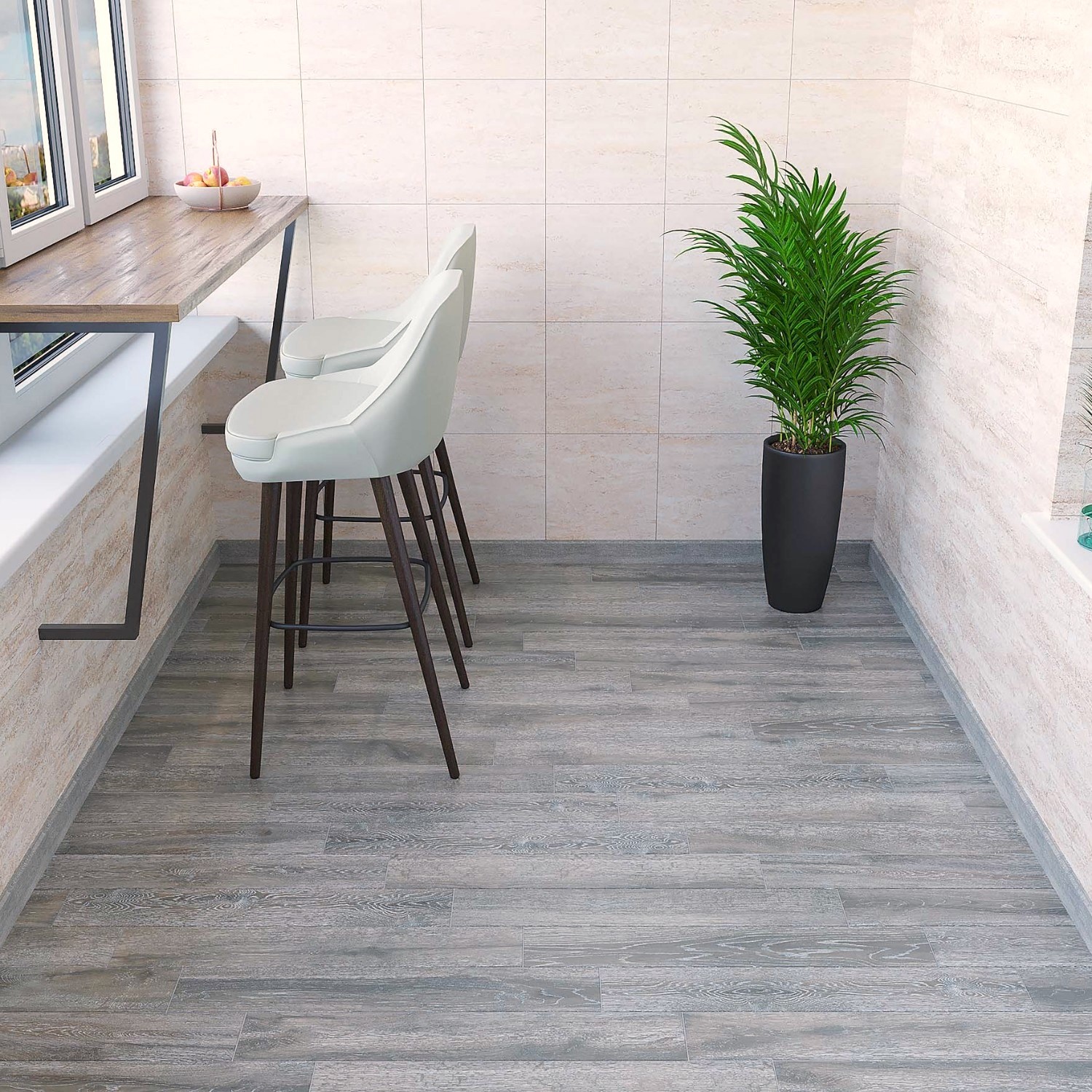 Изображение товара Керамогранит Estima Dream Wood DW05 коричневый 14,6x60,8 см для пола и фасадов