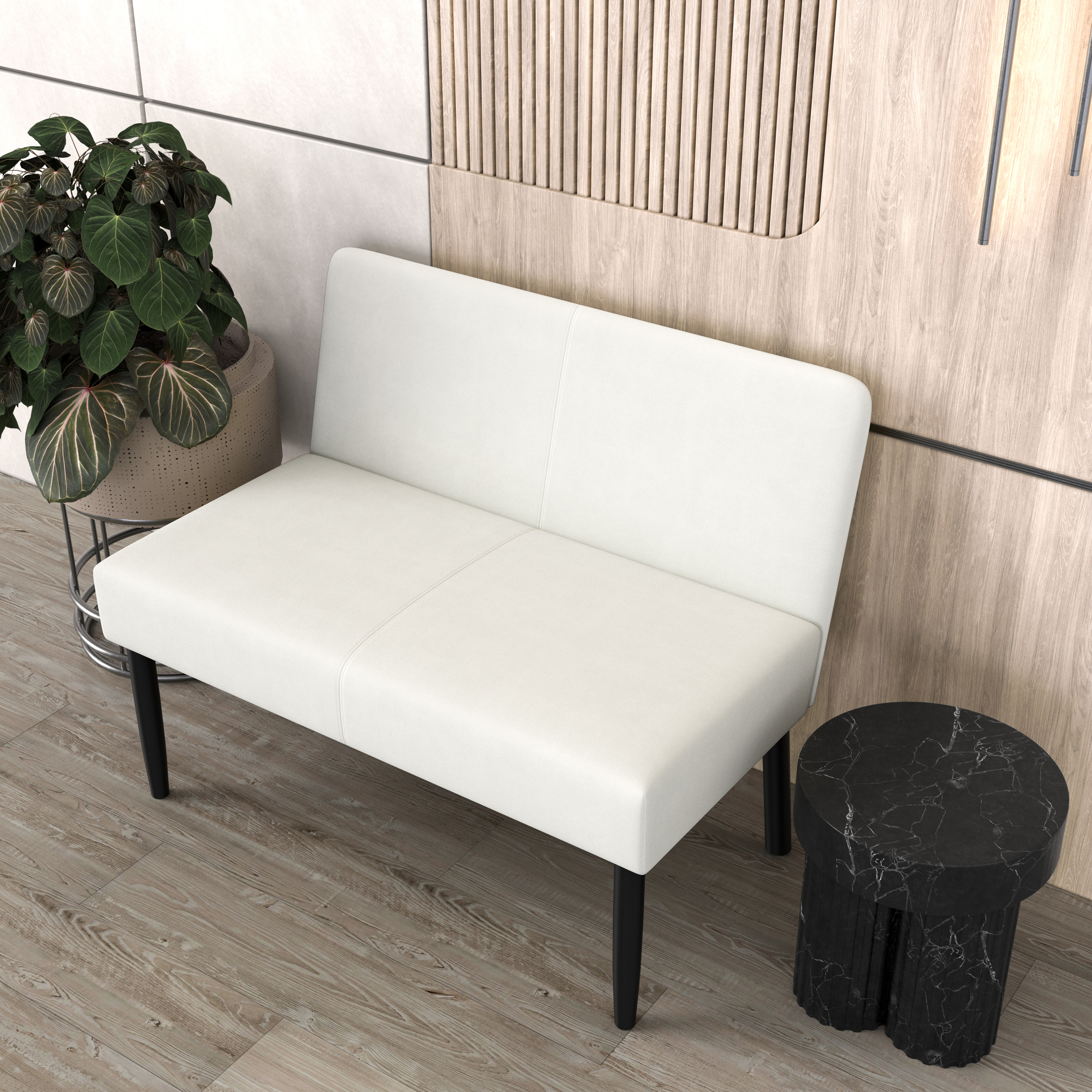 Изображение товара Компактный диван Мюнхен 90x78x57 см из велюра для прихожей и зоны ожидания