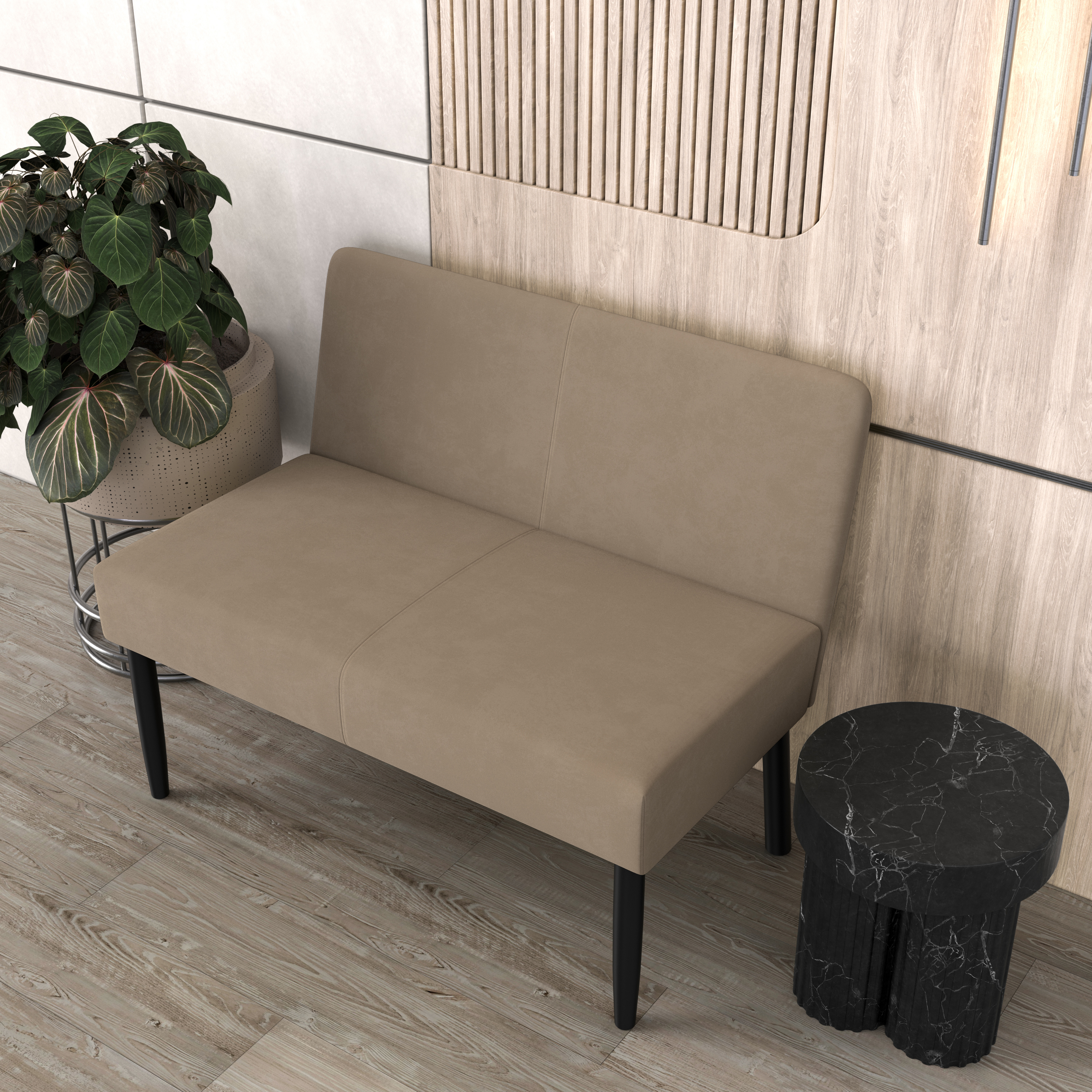 Изображение товара Компактный диван Мюнхен SALON TRON 90x78x57 см велюр коричневый