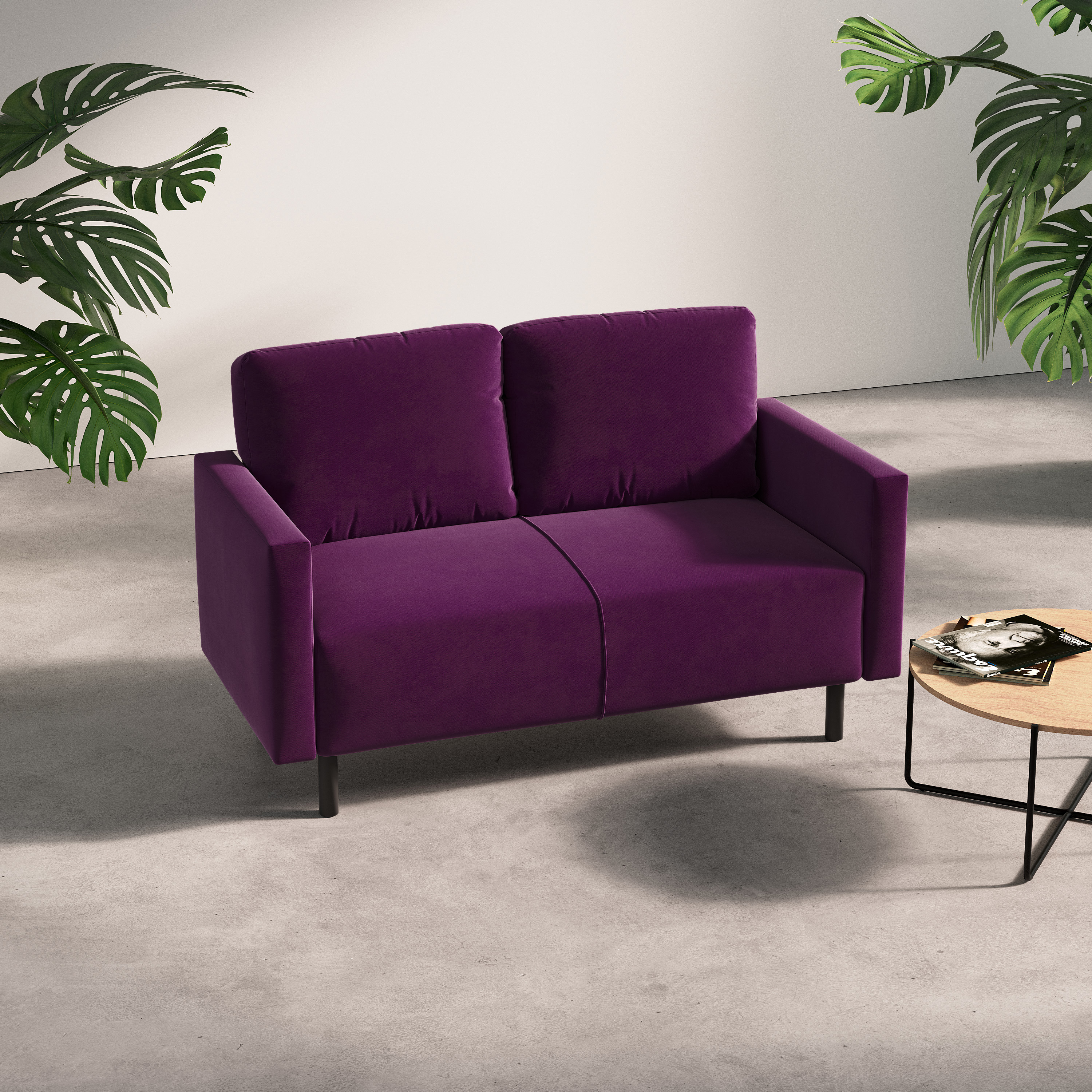 Изображение товара Диван Salon Tron Сканди 120x66 см фиолетовый