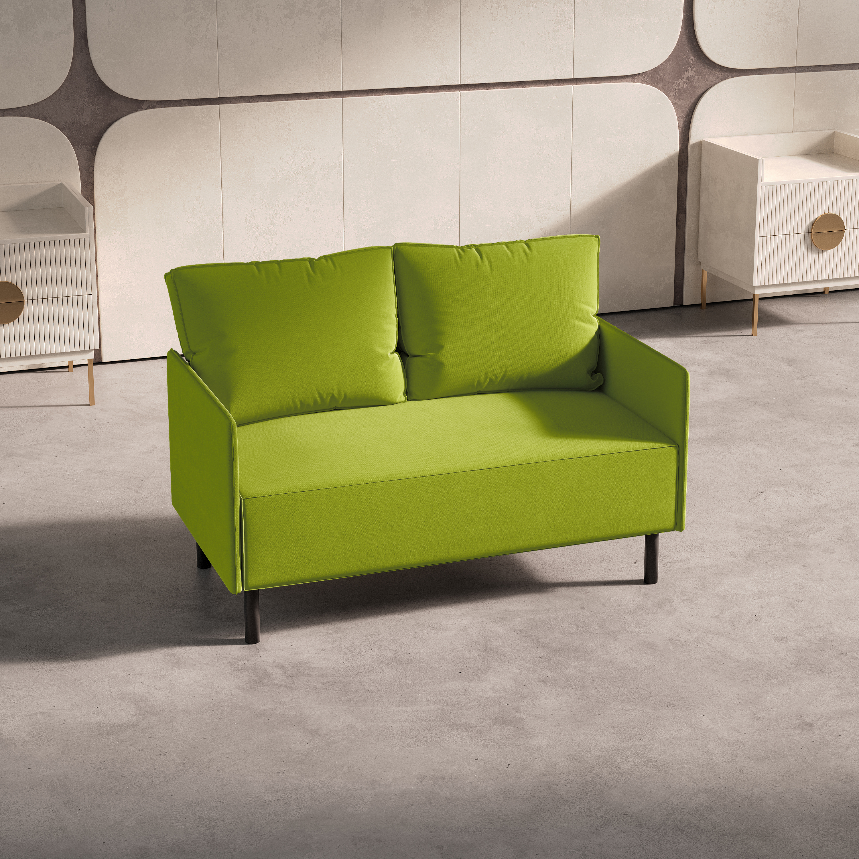 Изображение товара Диван SALON TRON ORION 117x66x82 см велюр салатовый комфортный стильный