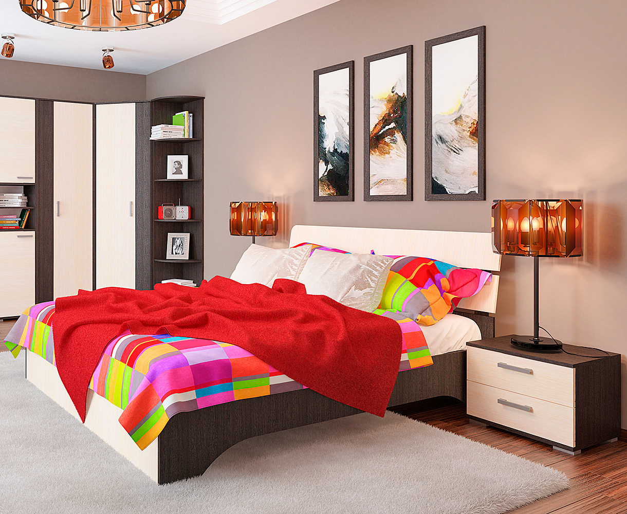 Изображение товара Кровать Джулия 160 в/мол + осн - современная двуспальная кровать для дома и гостиницы