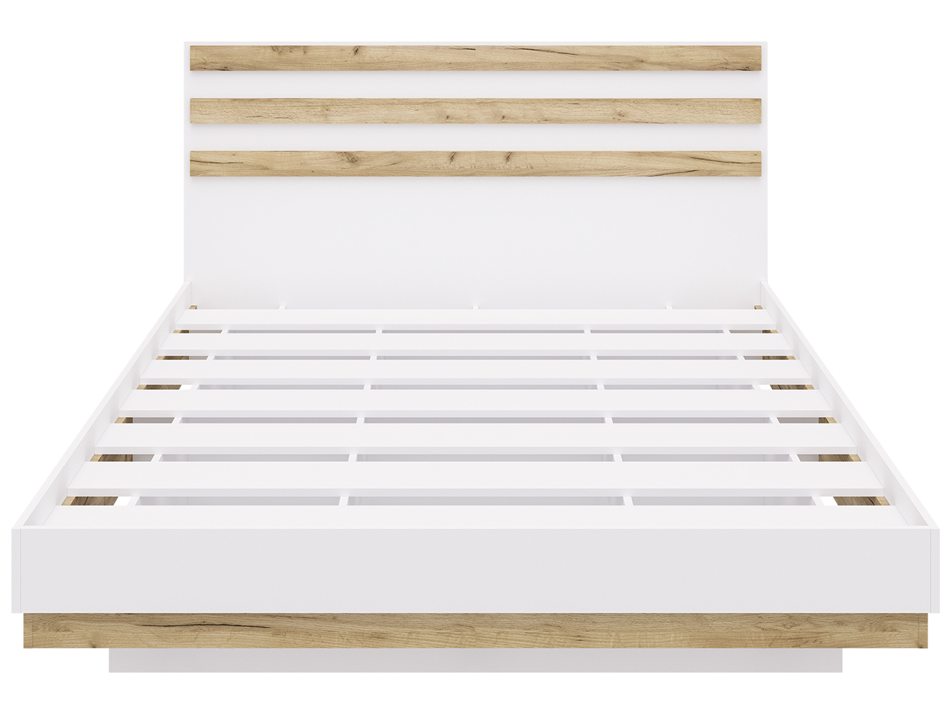 Изображение товара Кровать Пирамида Грация 160 бел/зол - современная двуспальная кровать