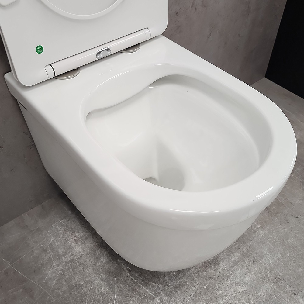 Изображение товара Комплект 3 в 1 инсталляция Geberit 111.154.11.1 с унитазом Bloomix Rapid SL1233R/UF3 безободковый, кнопка белая Delta01