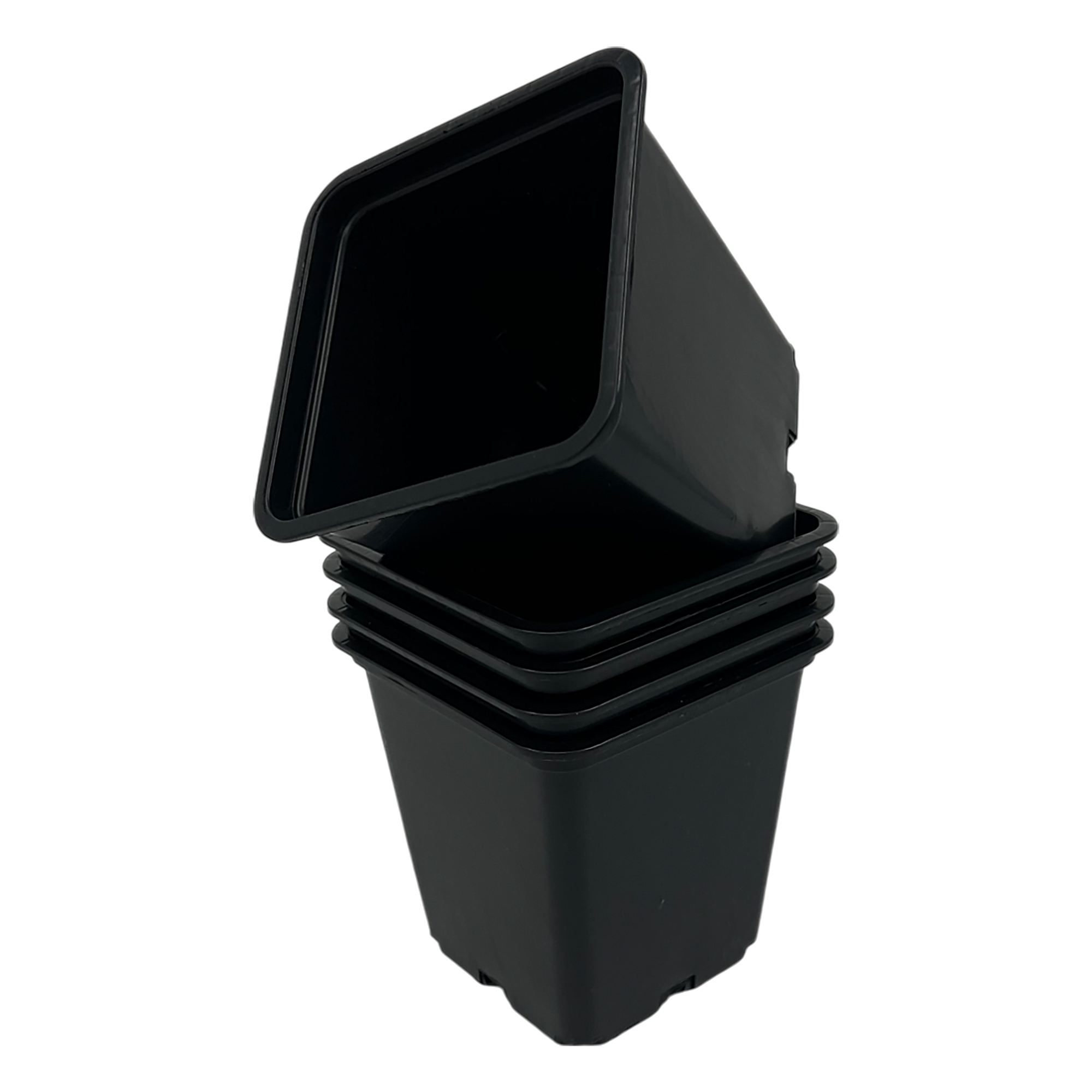 Горшок для рассады литьевой квадратный полипропилен 5 шт.