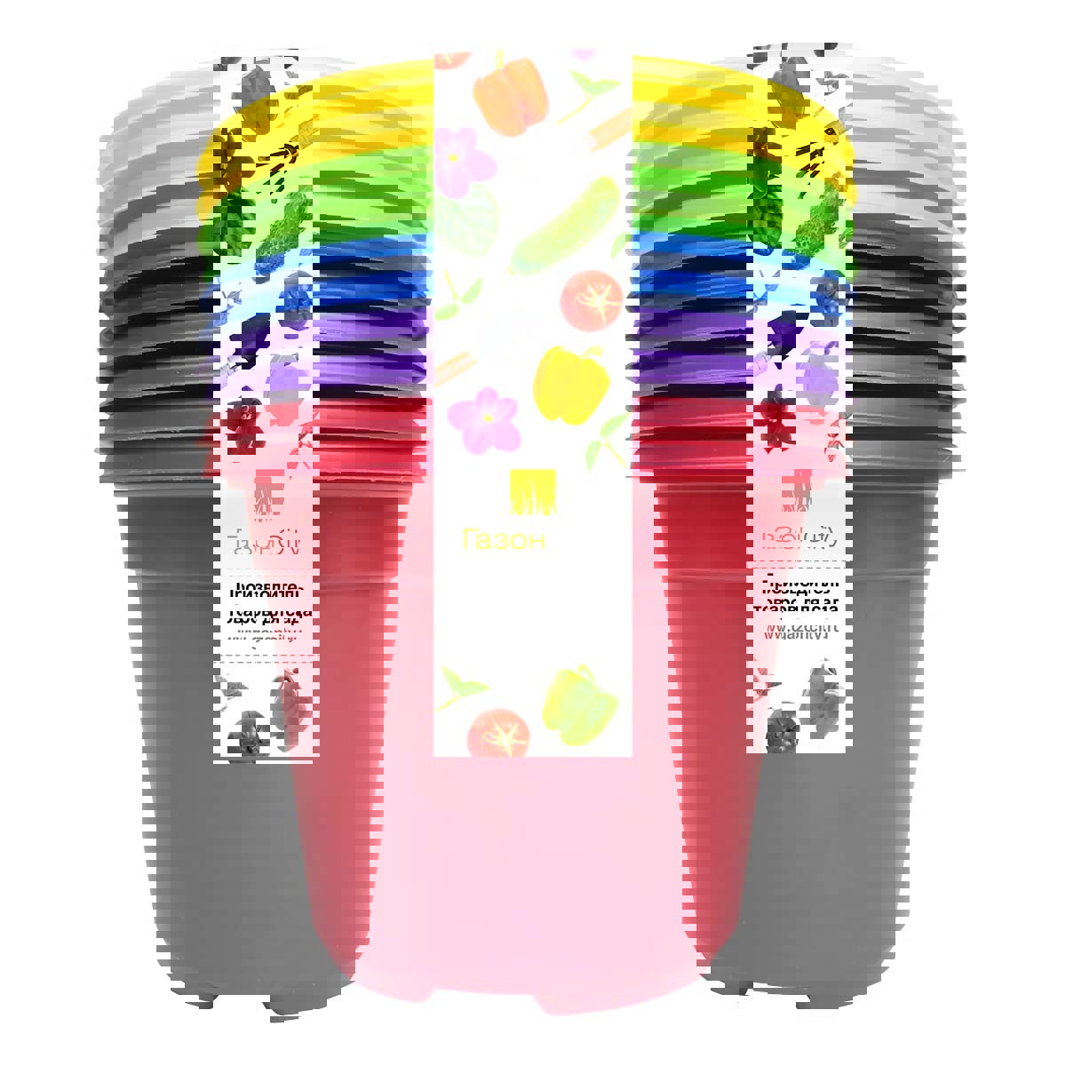 Изображение товара ГазонCity Color набор горшков 11 см 10 шт