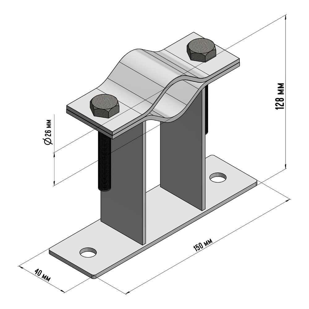 Изображение товара Кронштейн для крепления телевизора Rexant 15x4 см серый Россия
