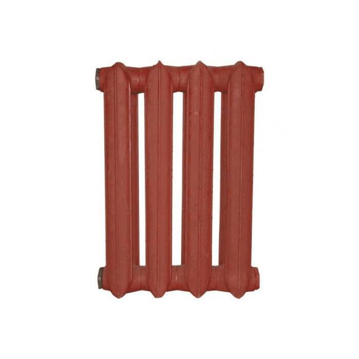 Изображение товара Радиатор секционный 500/140 4 секции ДУ20 боковое подключение чугун красно-коричневый