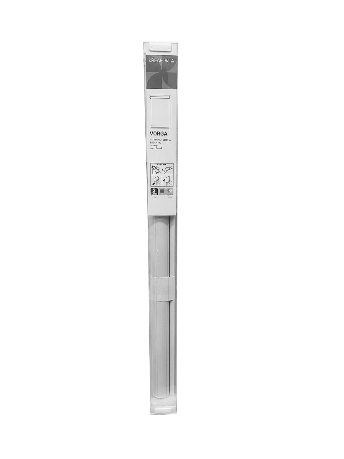 Штора рулонная блэкаут KREAFORTA Vorga 80x160 см цвет белый - 9