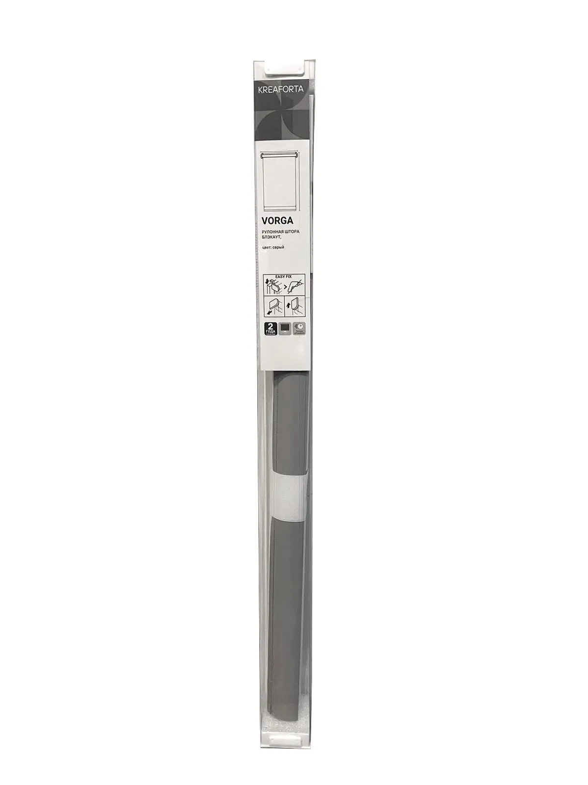 Штора рулонная блэкаут KREAFORTA Vorga 60x160 см цвет серый - 9