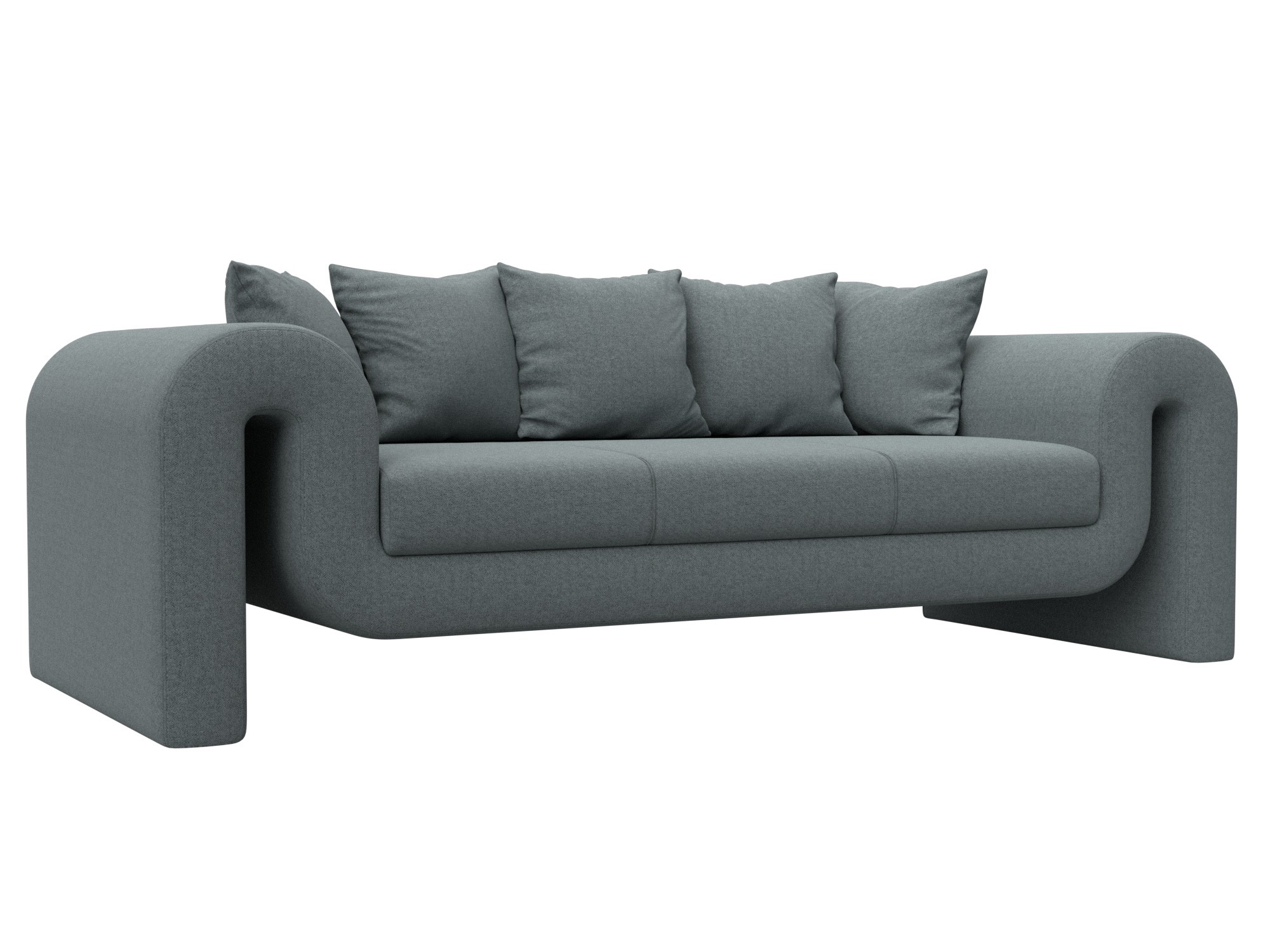 Изображение товара Диван прямой Волна Лига диванов 124036 237x77x85 см серый рогожка