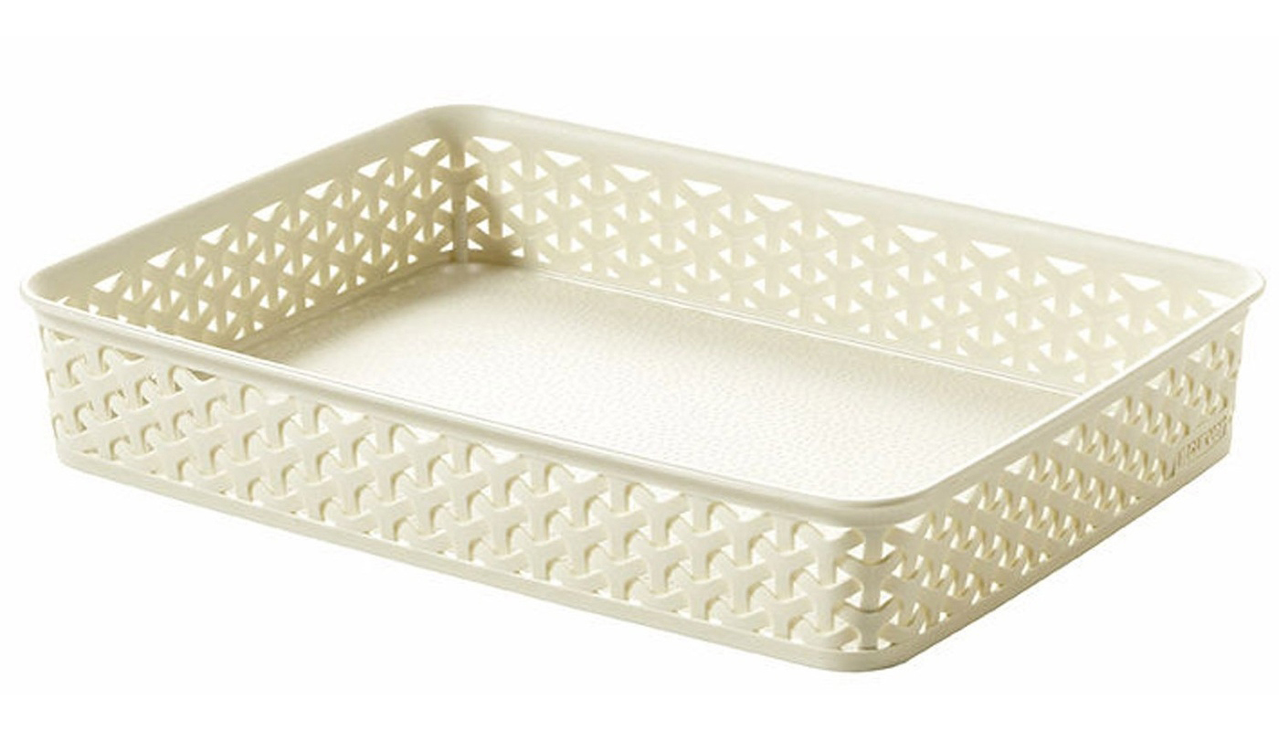 Изображение товара Корзина для ванной комнаты Curver My Style 26.20x6x35.80см цвет слоновая кость Изображение товара Корзина для ванной комнаты Curver My Style 26.20x6x35.80см цвет слоновая кость