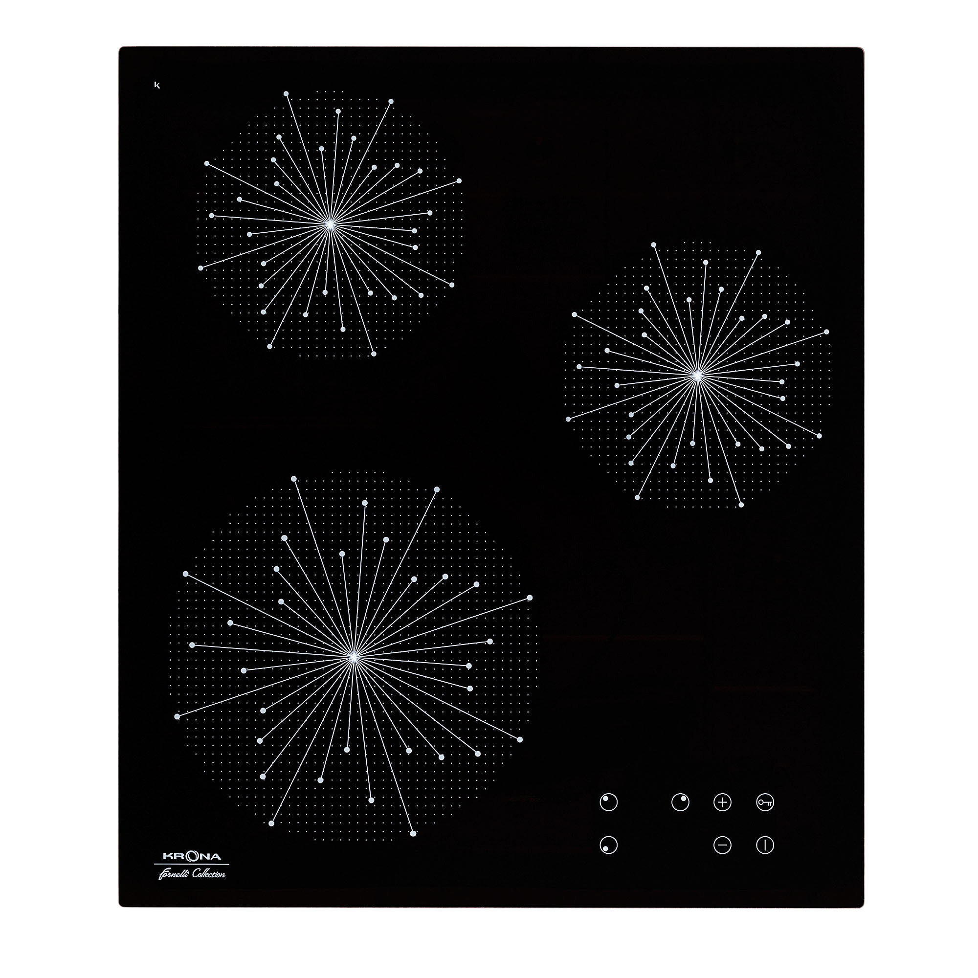 Изображение товара Индукционная варочная панель Krona INIZIO 45 BL 3 конфорки черная