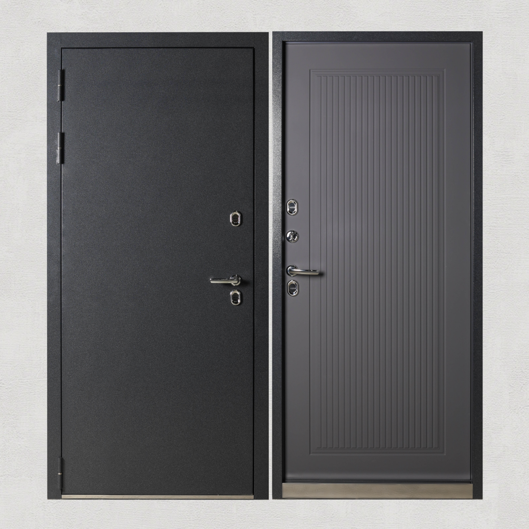 Изображение товара Входная дверь KVARTA TS с терморазрывом, 96x200 см, серый/графит софт