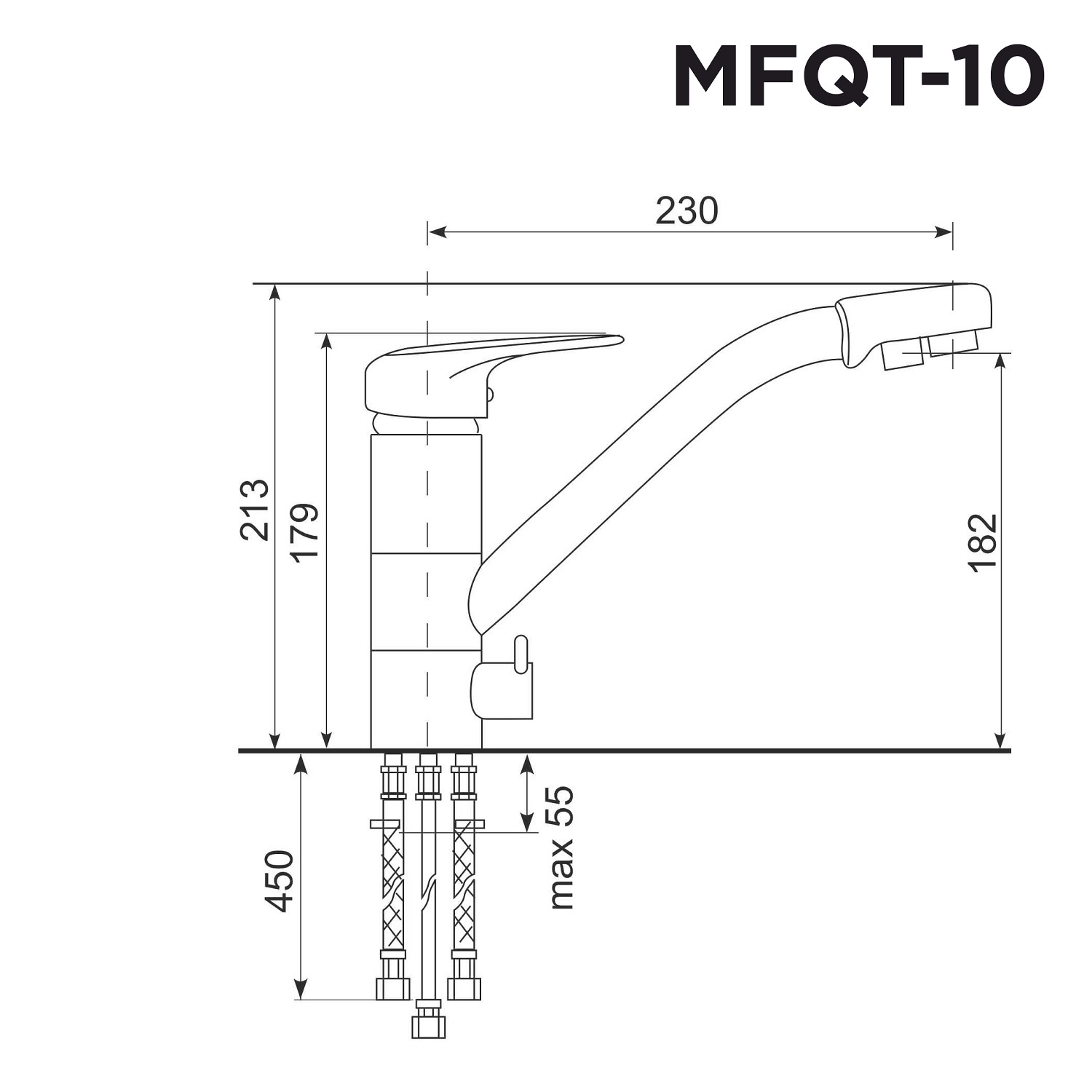 Изображение товара Смеситель для кухни Maunfeld MFQT-10BG поворотный излив 18.2 см цвет бежевый