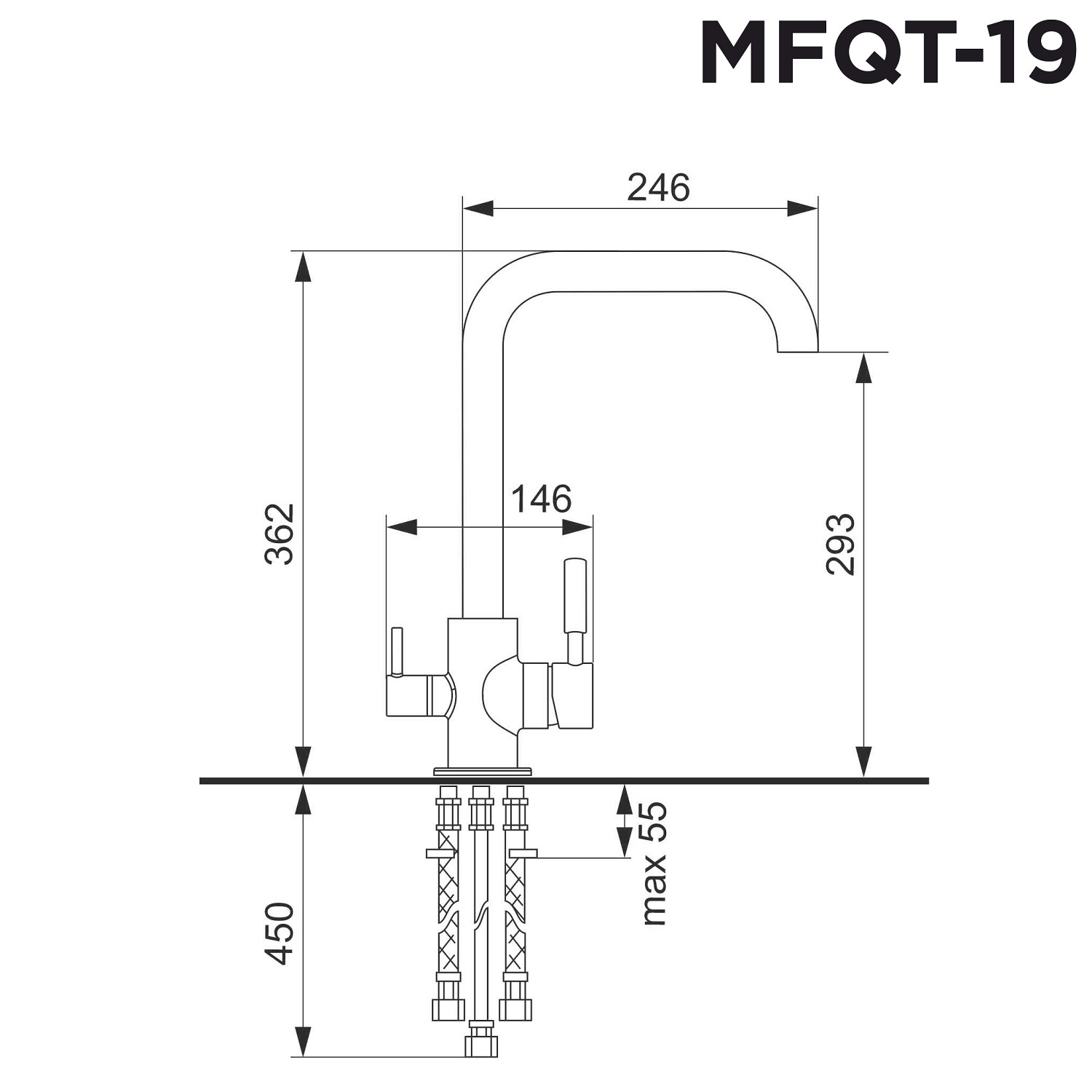 Изображение товара Смеситель для кухни Maunfeld MFQT-19DGR поворотный излив 29.3 см цвет темно-серый Изображение товара Смеситель для кухни Maunfeld MFQT-19DGR поворотный излив 29.3 см цвет темно-серый
