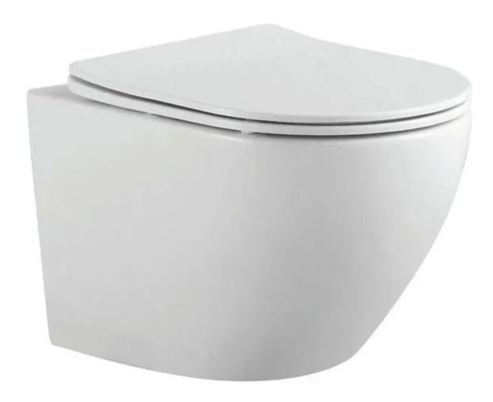 Изображение товара Унитаз подвесной Bauedge BL0002 безободковый с сиденьем микролифт