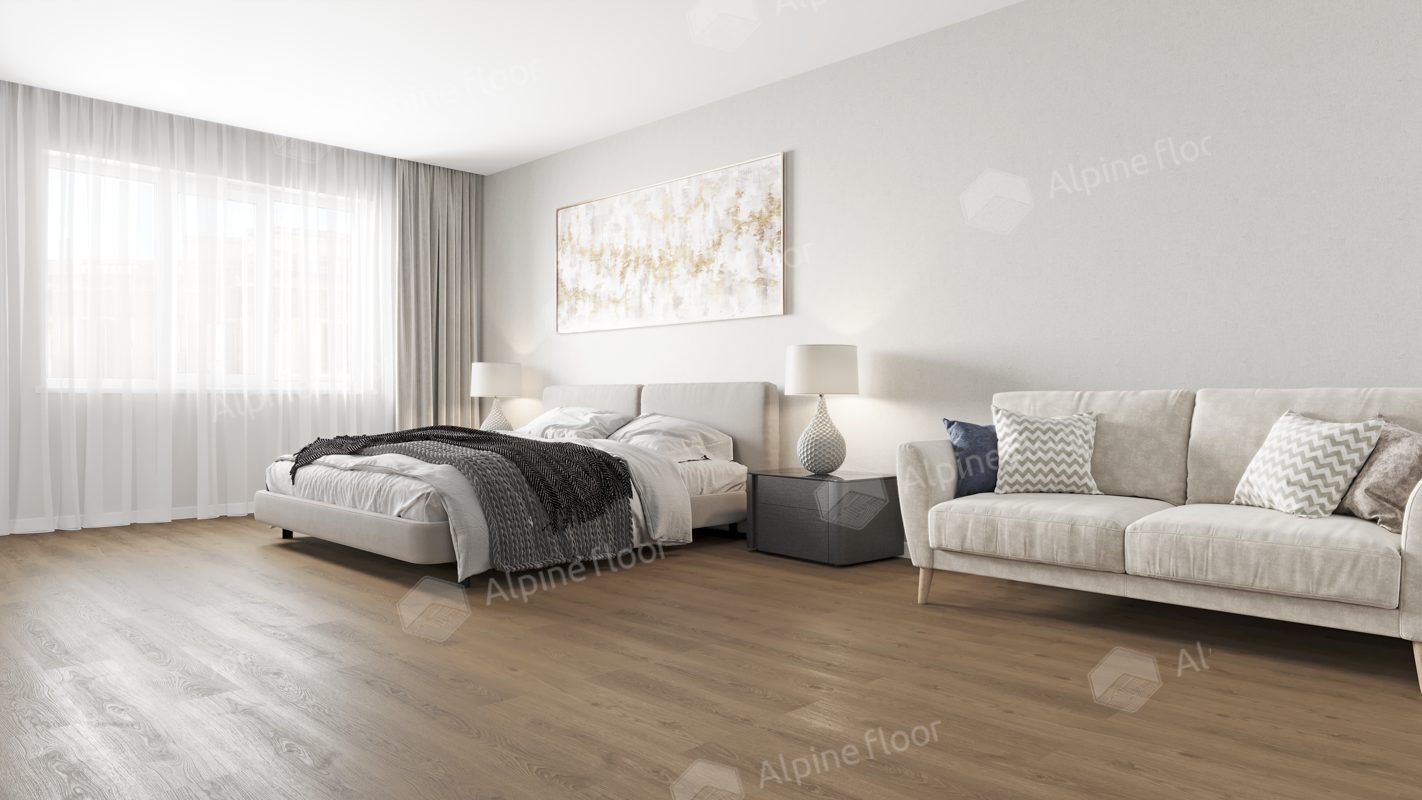 Изображение товара SPC плитка Alpine Floor ECO 14-101, 43 класс, толщина 4 мм, 2.23 м², эффект дерева