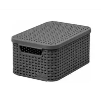 Изображение товара Корзина для ванной комнаты Curver Style 19.80x14.20x29.10см цвет серый, серебристый Изображение товара Корзина для ванной комнаты Curver Style 19.80x14.20x29.10см цвет серый, серебристый