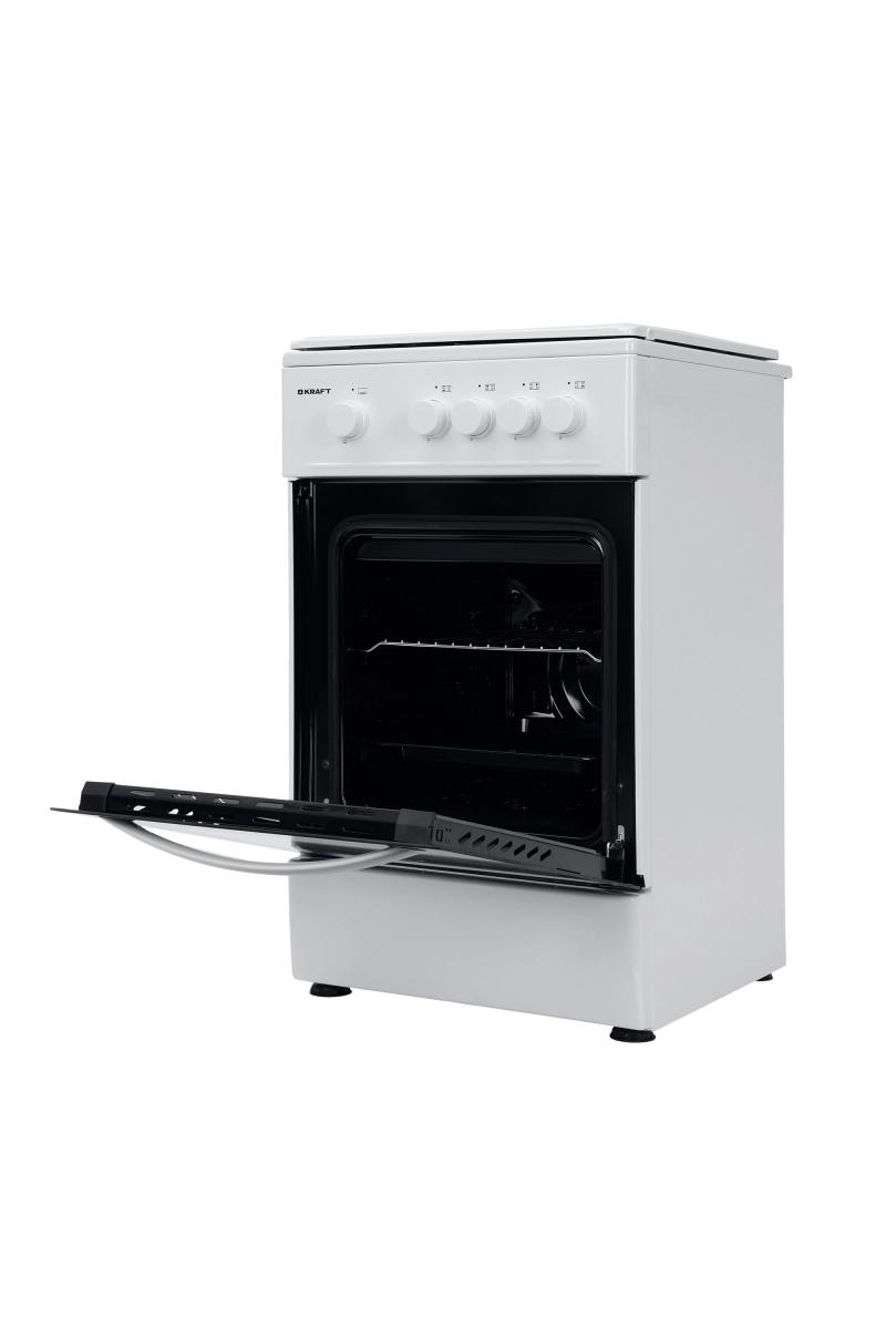 Изображение товара Газовая плита Kraft KF-FSK5301GW с духовкой 58 литров, белая, Турция