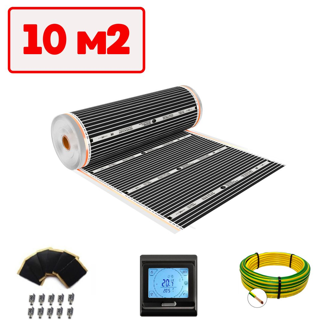 Изображение товара Инфракрасная пленка для теплого пола Теплософт TPS-305 10 м² 2200 Вт с программируемым терморегулят