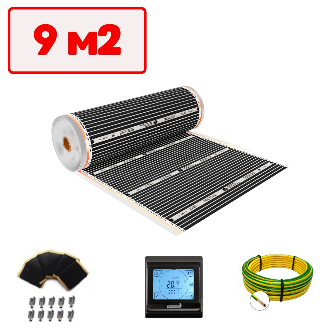 Изображение товара Инфракрасная пленка для теплого пола Теплософт TPS-305 9 м² 1980 Вт с программируемым терморегулято