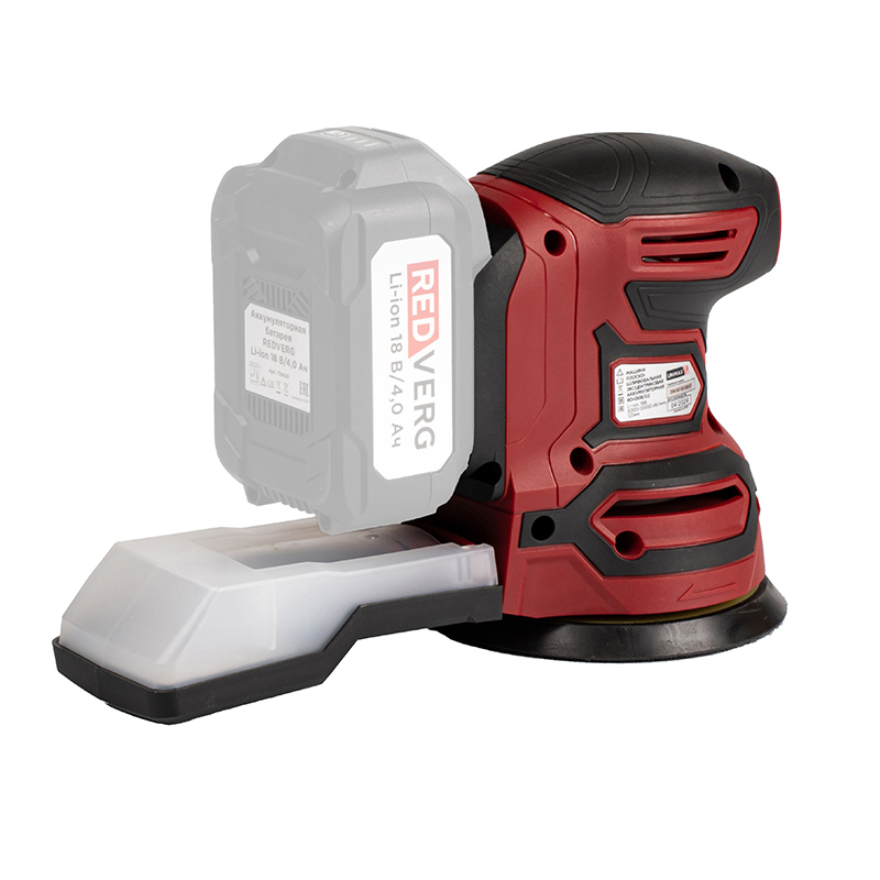 Изображение товара Аккумуляторная эксцентриковая шлифмашина REDVERG RD-OS18/U2 18 В