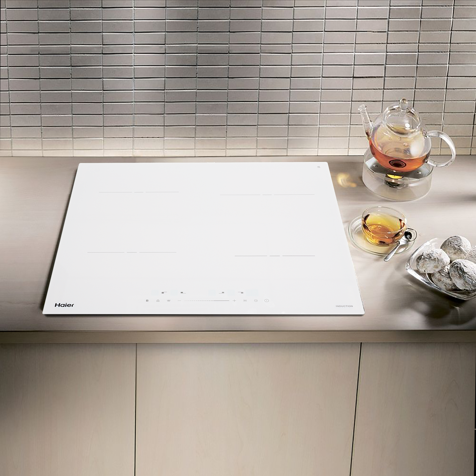 Индукционная варочная панель Haier HHY-Y64TVTW 59 см 4 конфорки цвет белый - 12
