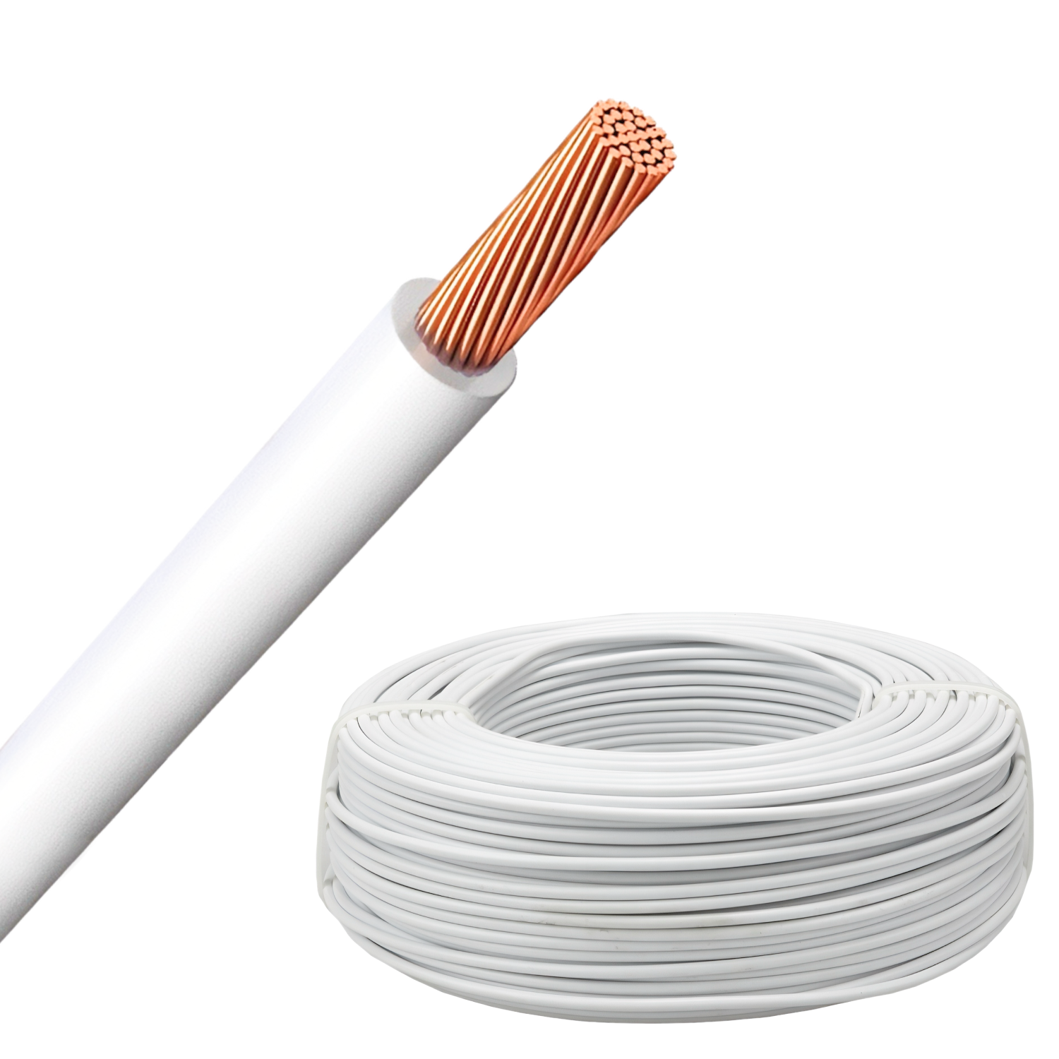 Изображение товара Провод Рэмкабель ПуГВ 1x1 10 м цвет белый ГОСТ