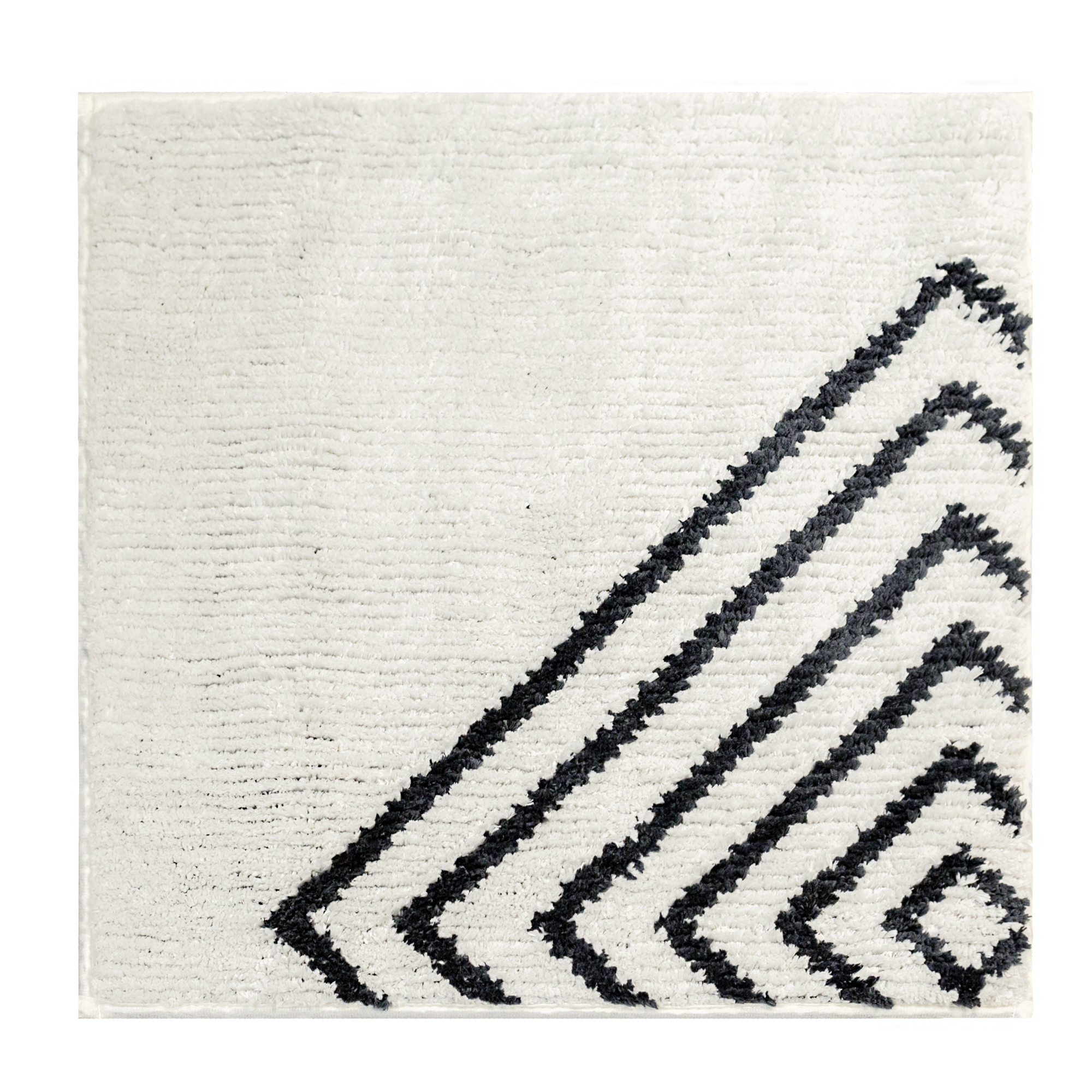 Изображение товара Коврик для туалета Bath Plus Ромб 50x50 см цвет светло-бежевый с черным рисунком