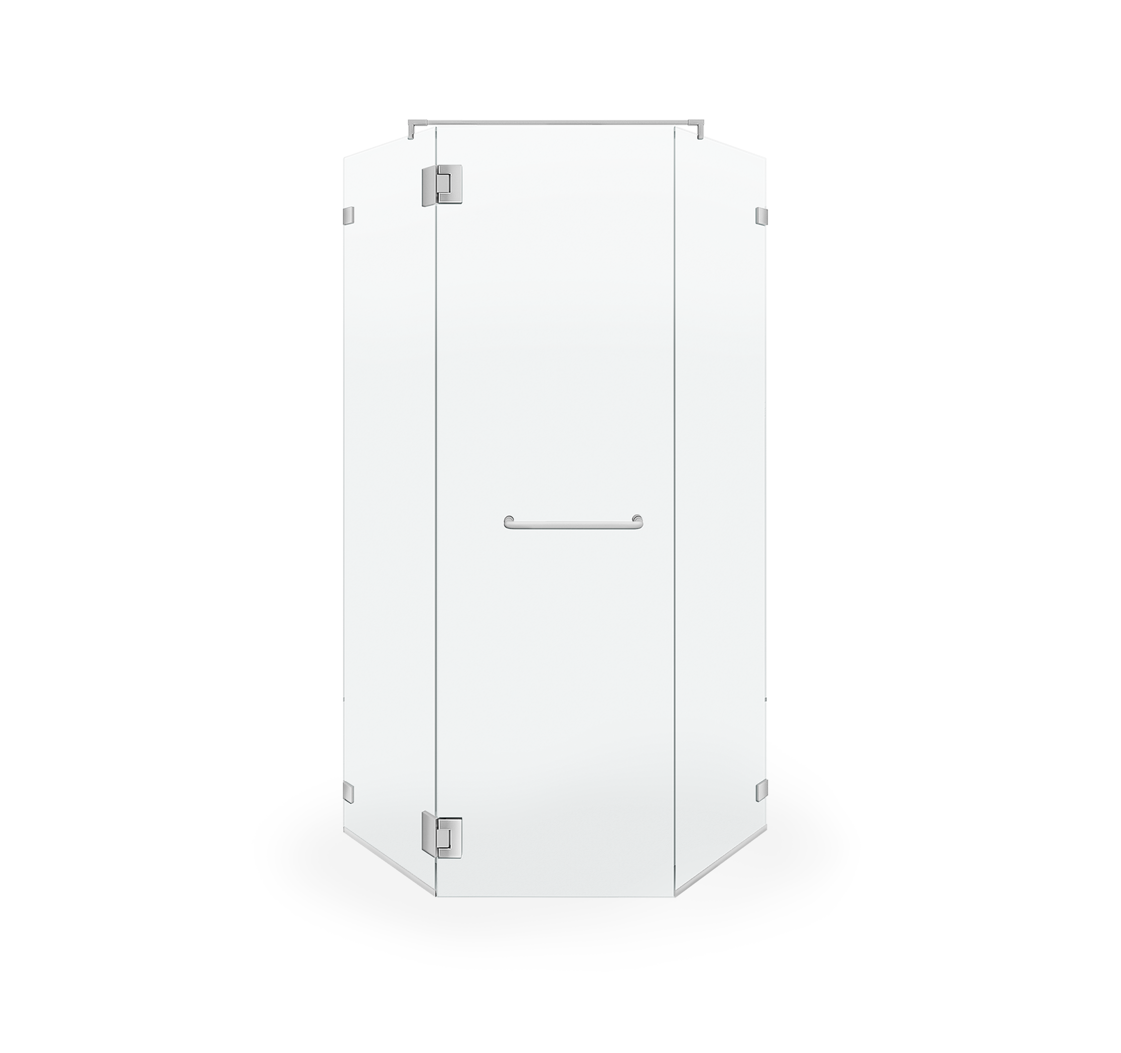 Изображение товара Душевой уголок Март Астра 8888195 угловой 88x88см хромированный профиль эффект стекла прозрачный