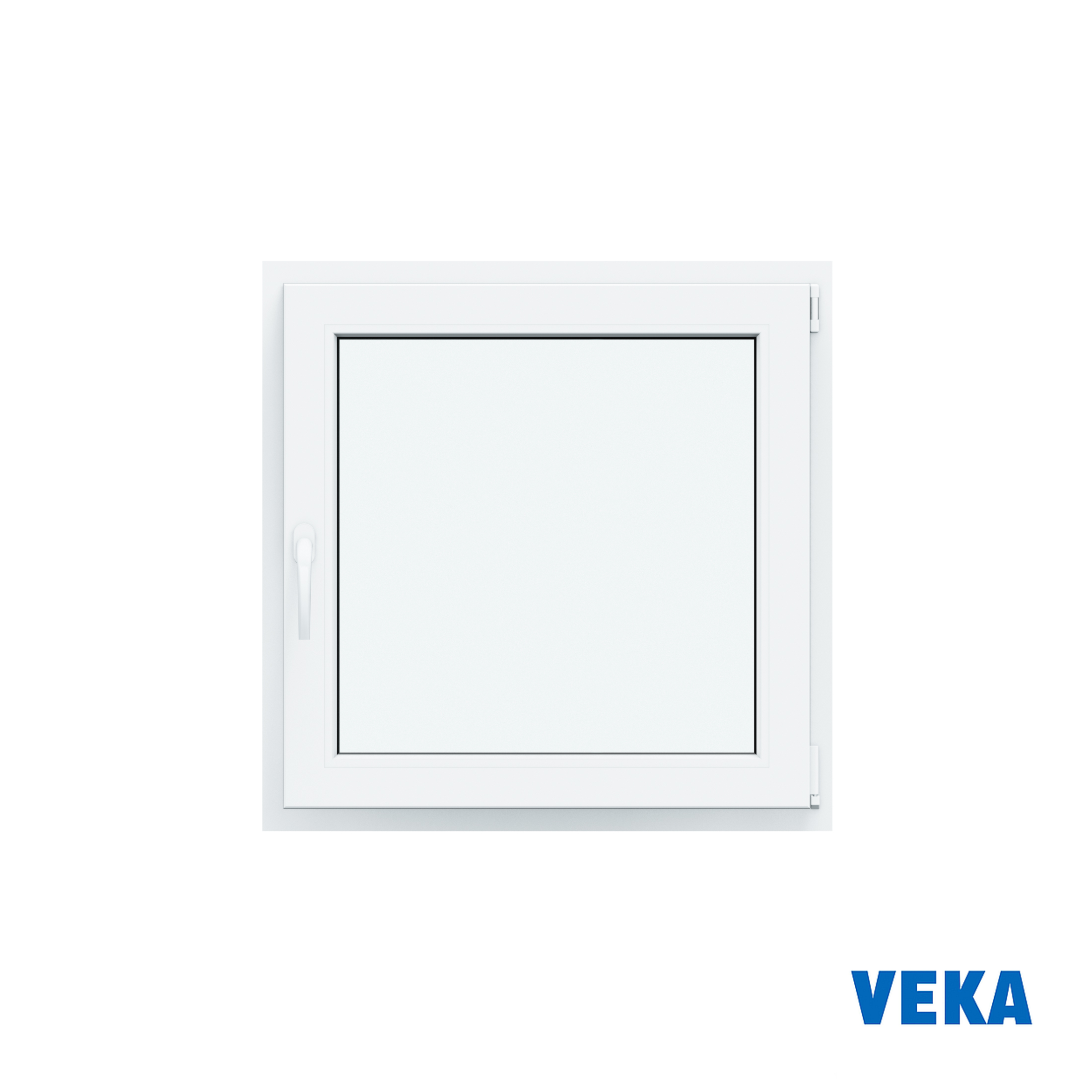 Изображение товара Пластиковое окно ПВХ VEKA 1000x1000мм (ВхШ) одностворчатое однокамерный стеклопакет белый (с двух сторон)