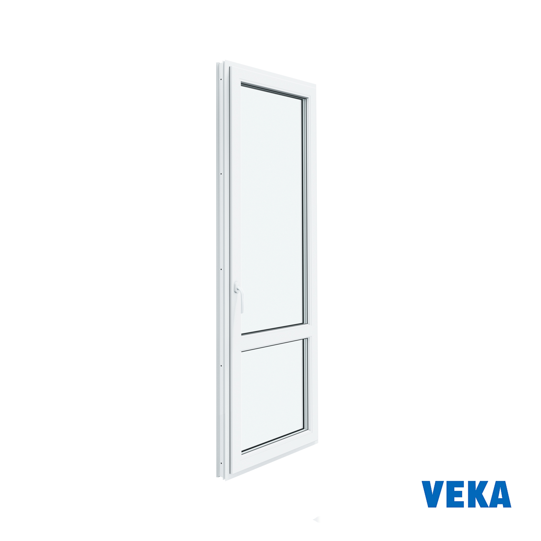 Изображение товара Балконная дверь ПВХ VEKA 2000x900мм правая (ВхШ) двухкамерный стеклопакет сэндвич белый
