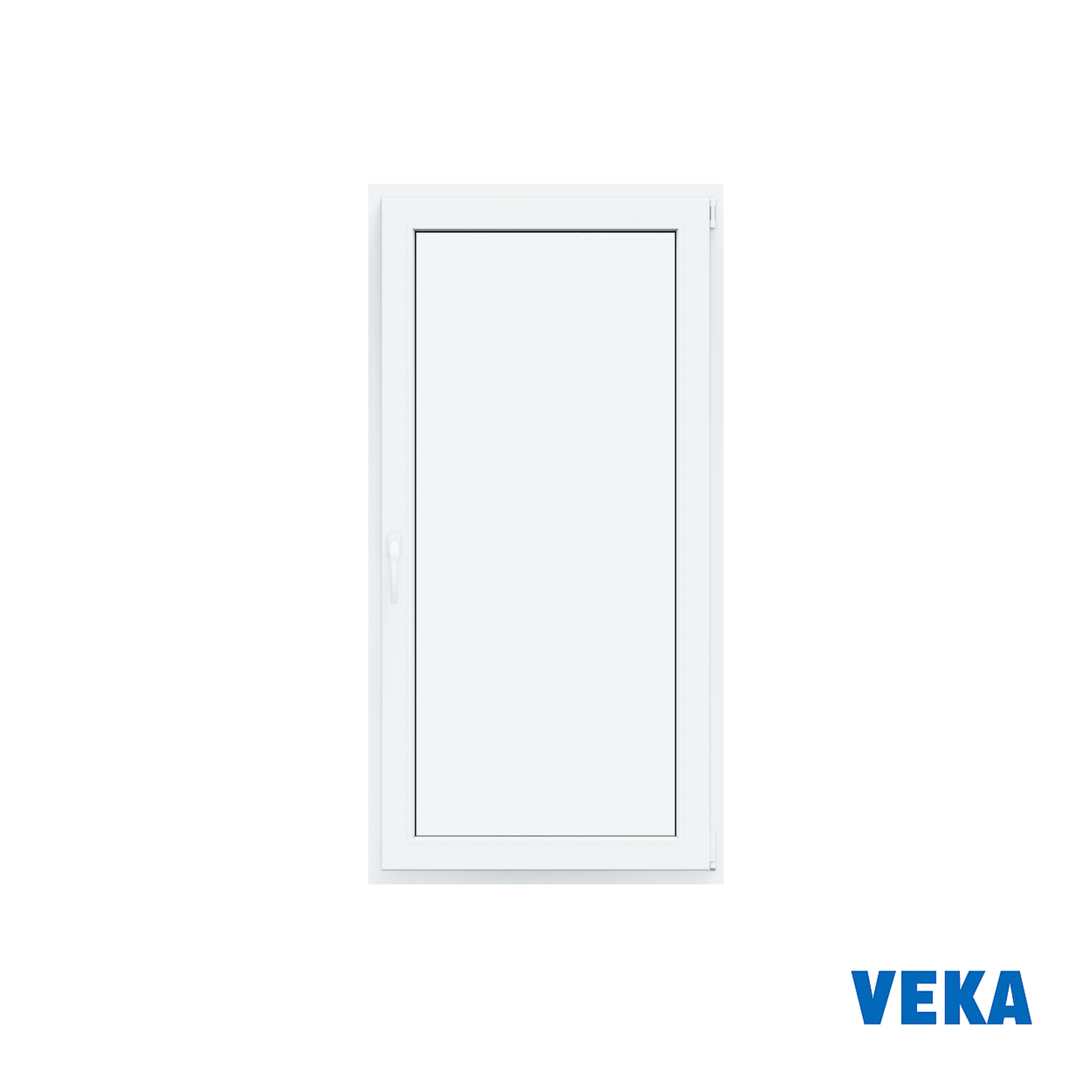 Изображение товара Пластиковое окно ПВХ Veka одностворчатое правое 1160x800мм (ВхШ) однокамерный стеклопакет