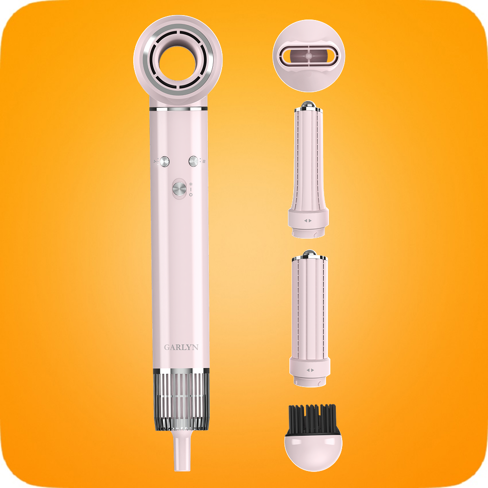 Изображение товара Фен GARLYN Master Style Elite розовый профессиональный 1300 Вт с насадками