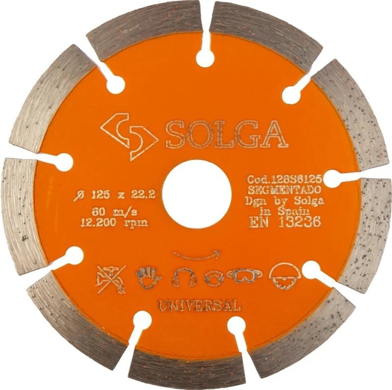 Изображение товара Диск алмазный по бетону Solga Diamant 128S6125 125x22.23x2 мм