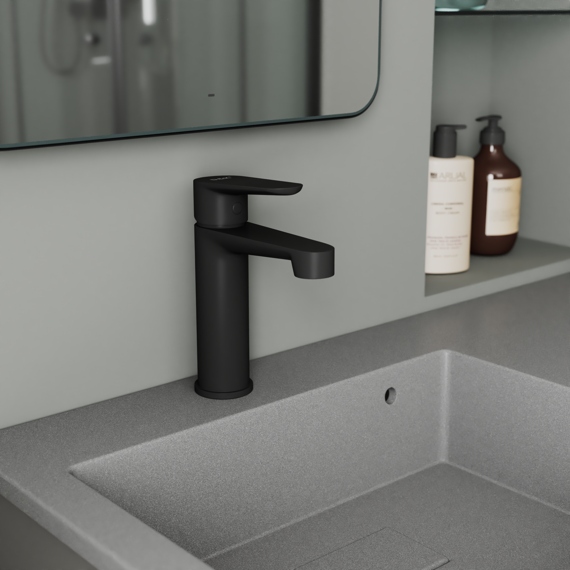 Изображение товара Смеситель для раковины D&K Bayern.München DA1562105 однорычажный черный