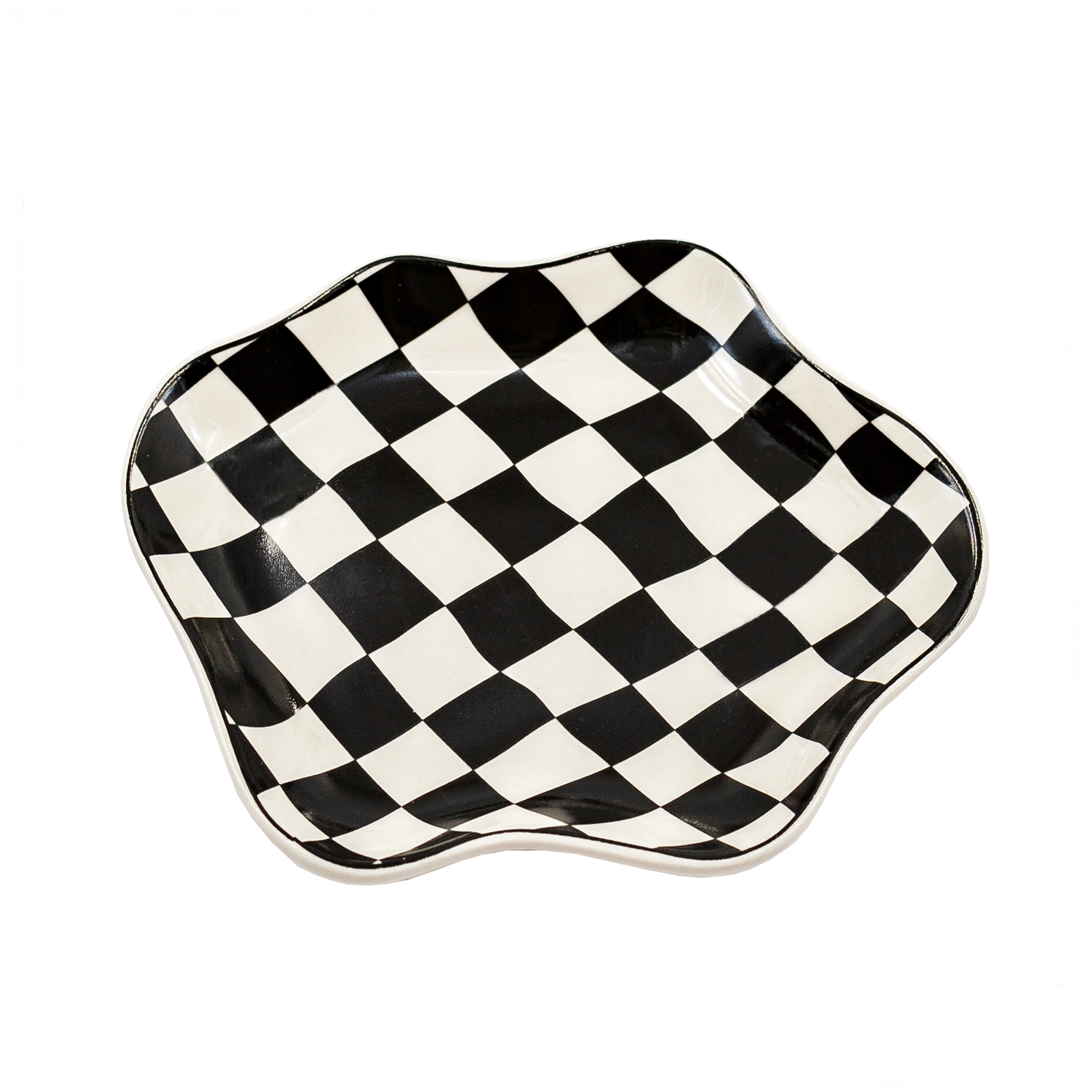 Изображение товара Мыльница Bath Plus Chess W-CE2023A-SD керамическая с квадратами для ванной комнаты