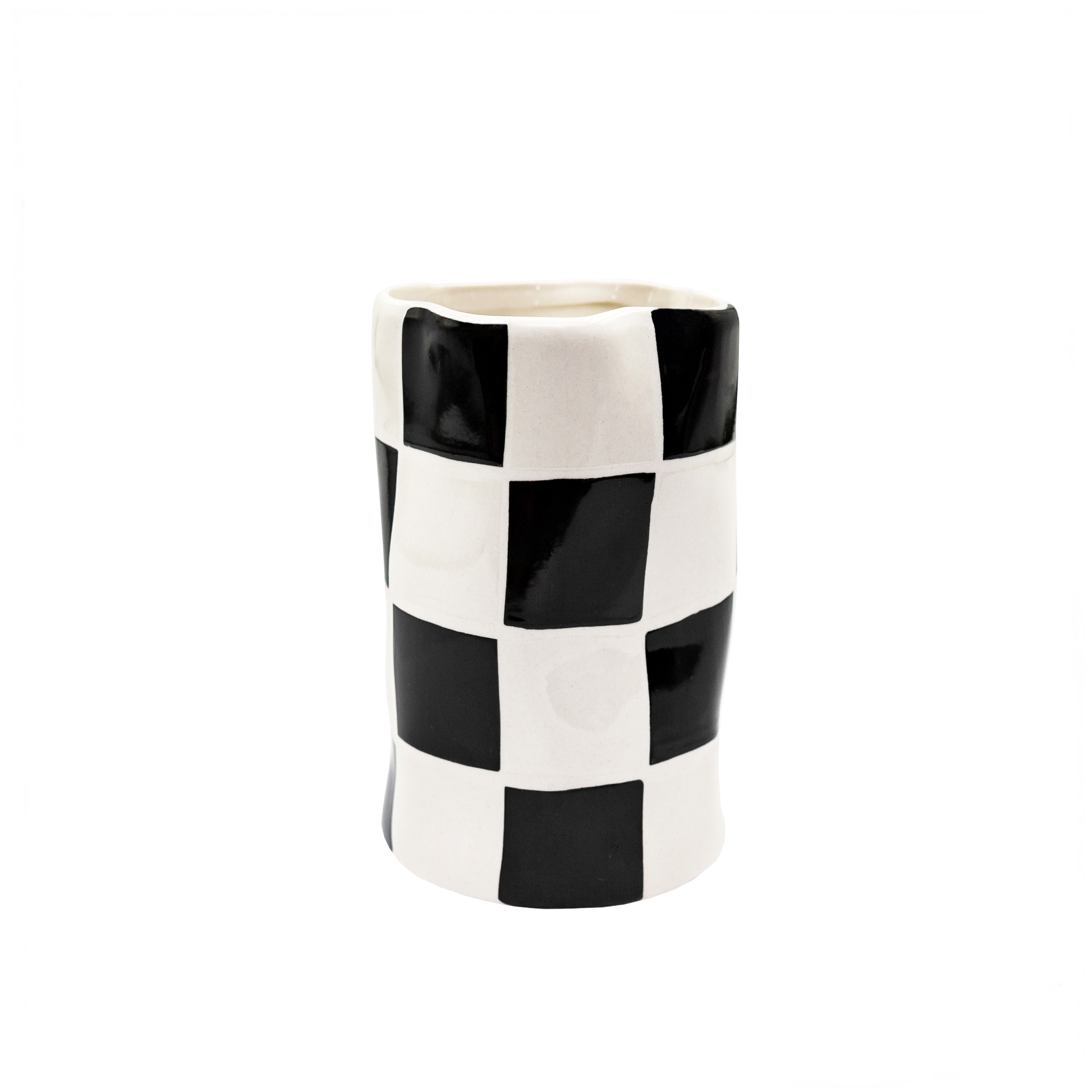 Изображение товара Стакан для зубных щеток Bath Plus Chess W-CE2023A-TB керамический белые и черные квадраты