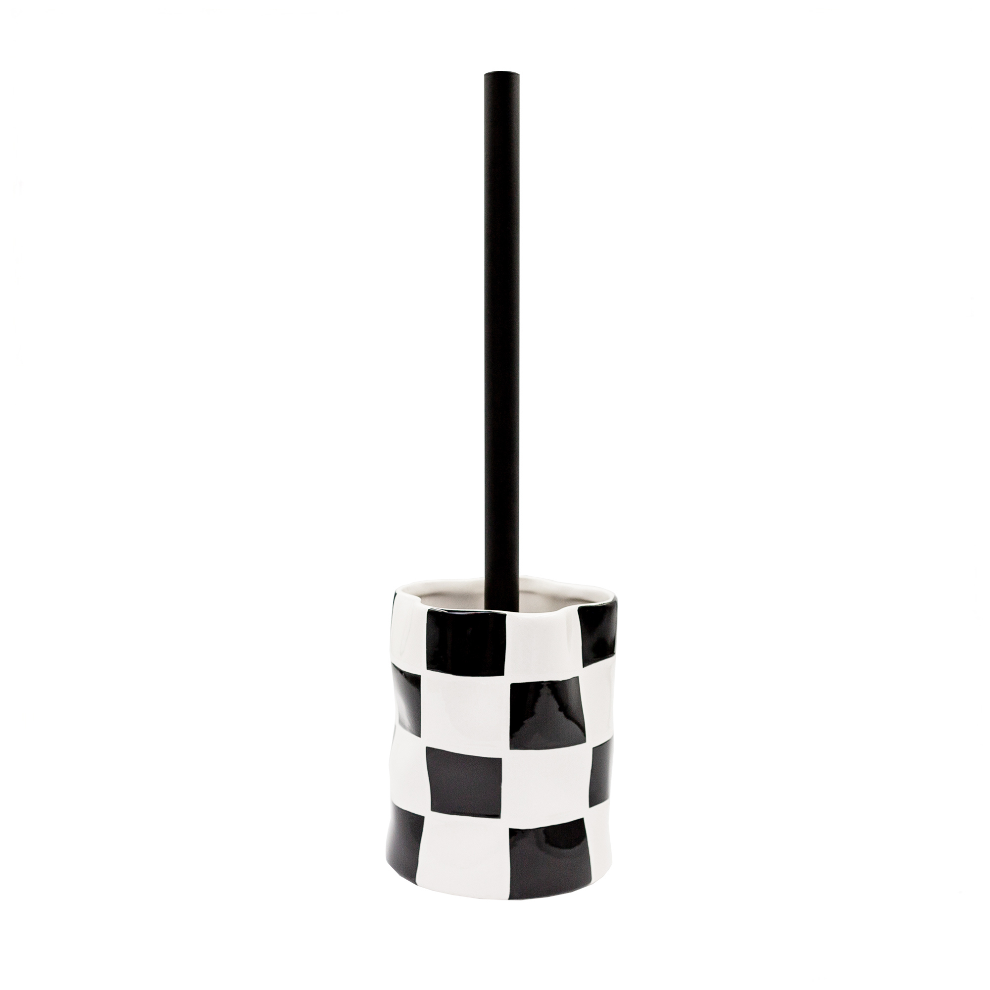 Изображение товара Ёршик для унитаза Bath Plus Chess W-CE2023A-TOH керамика черно-белый