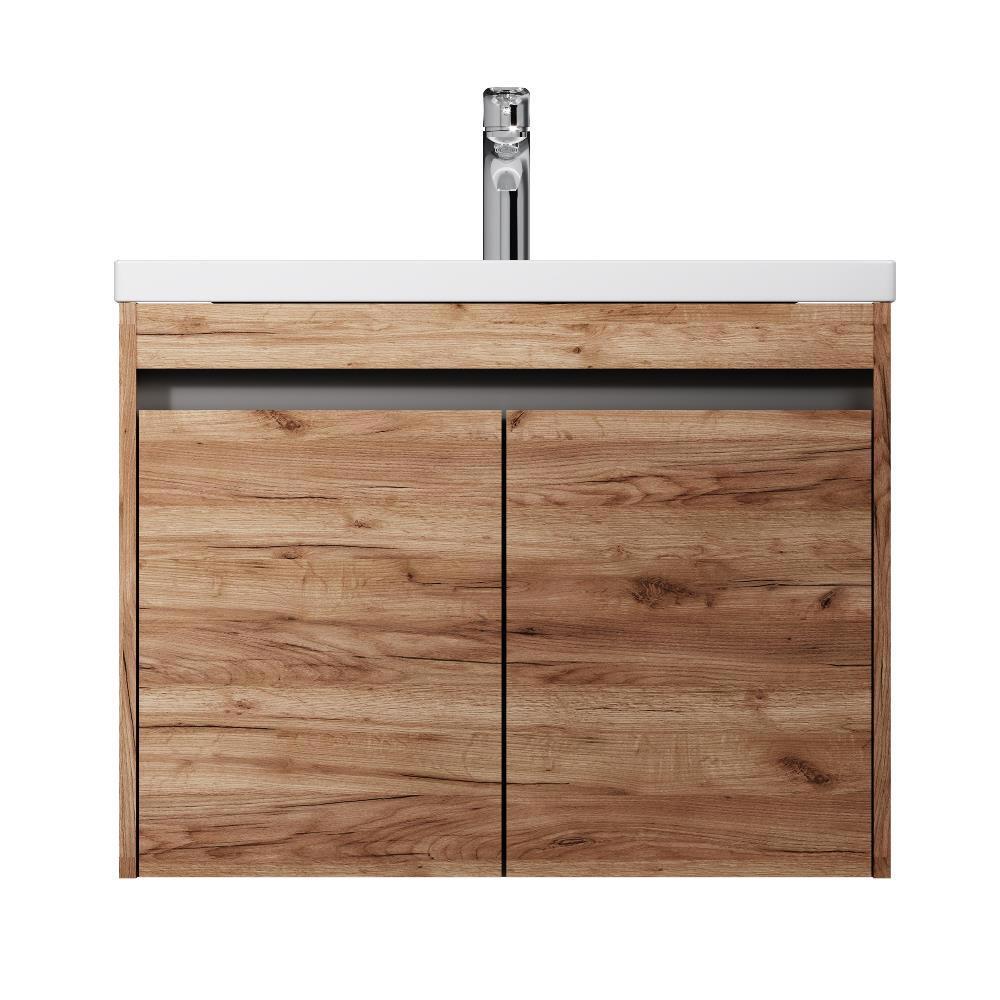 Изображение товара Тумба под раковину AM.PM Pulse 75 см цвет дерево текстурированное подвесная