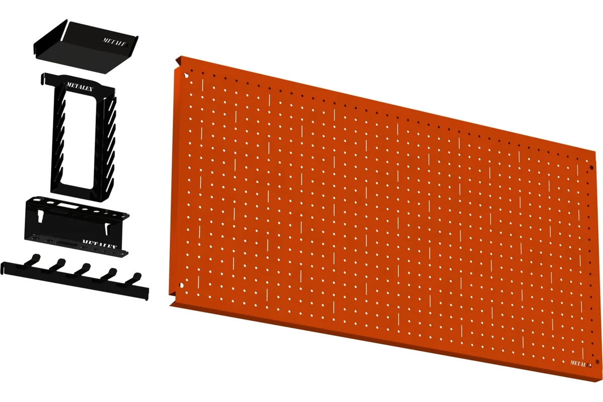 Изображение товара Панель для инструментов Metalex Proa60100 250x600 мм с аксессуарами Оранжевая
