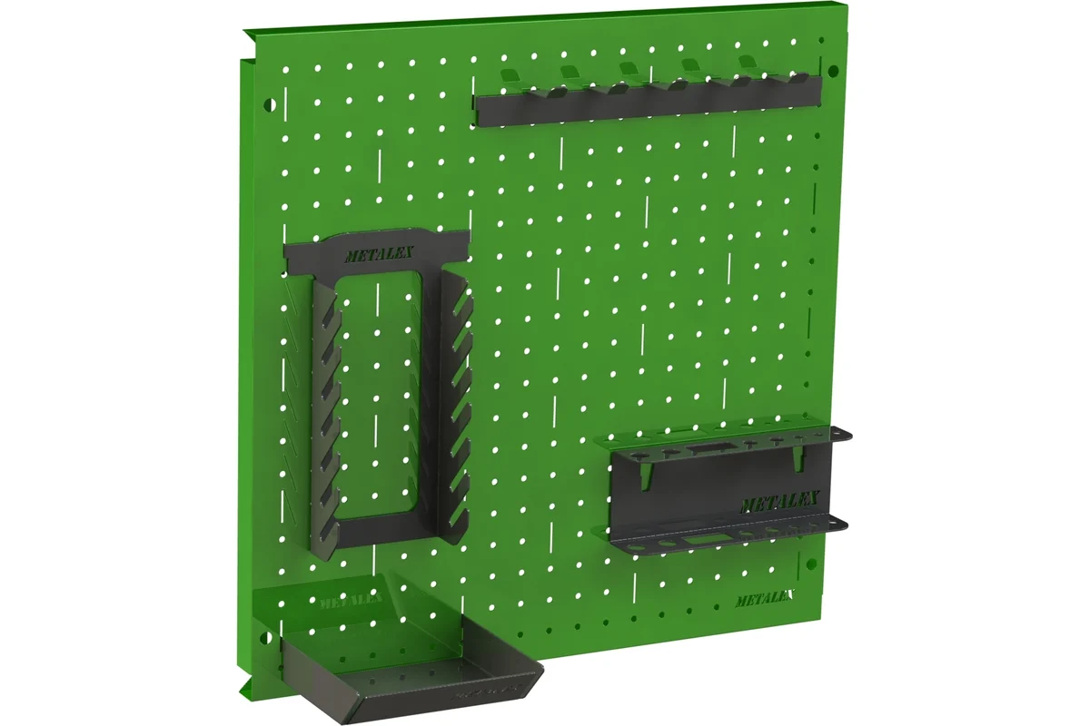 Изображение товара Металлическая перфопанель для инструментов 50x400 мм Green Metalex PRZA4040