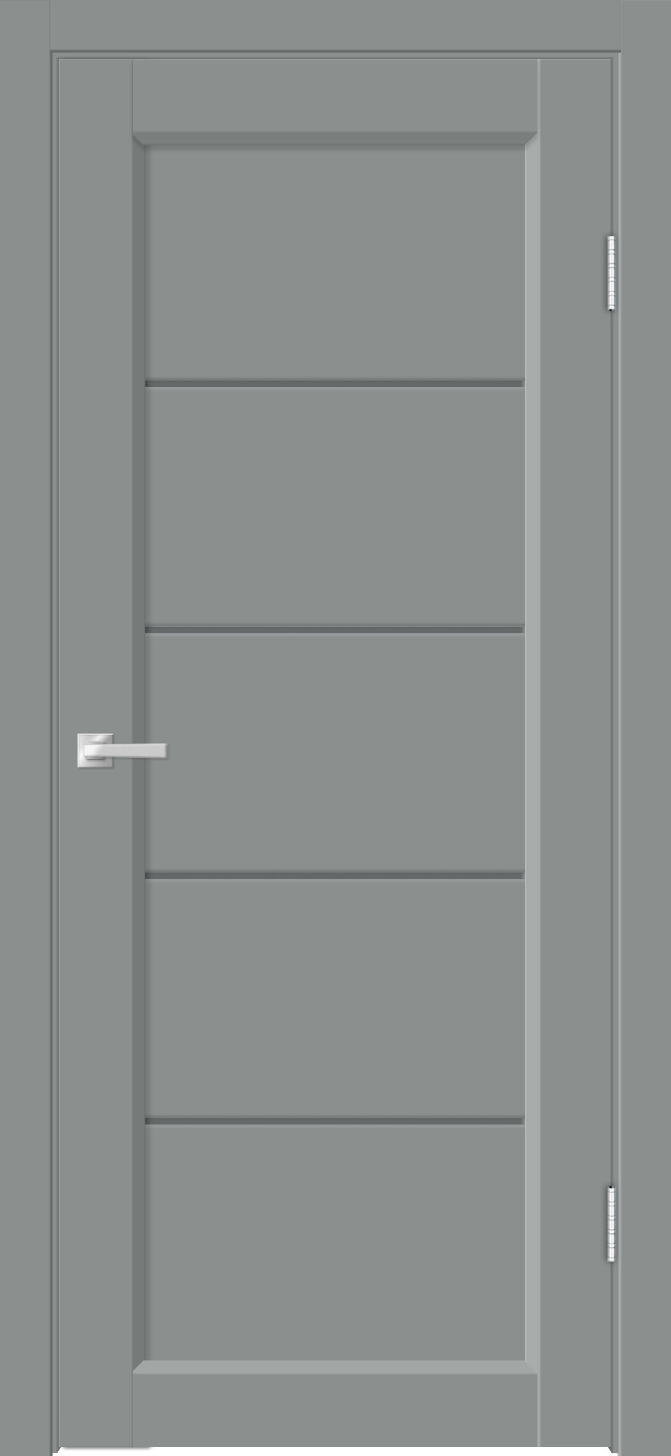 Изображение товара Межкомнатная дверь Velldoris Style 1 остеклённая 80х200 см серый Агат ПВХ