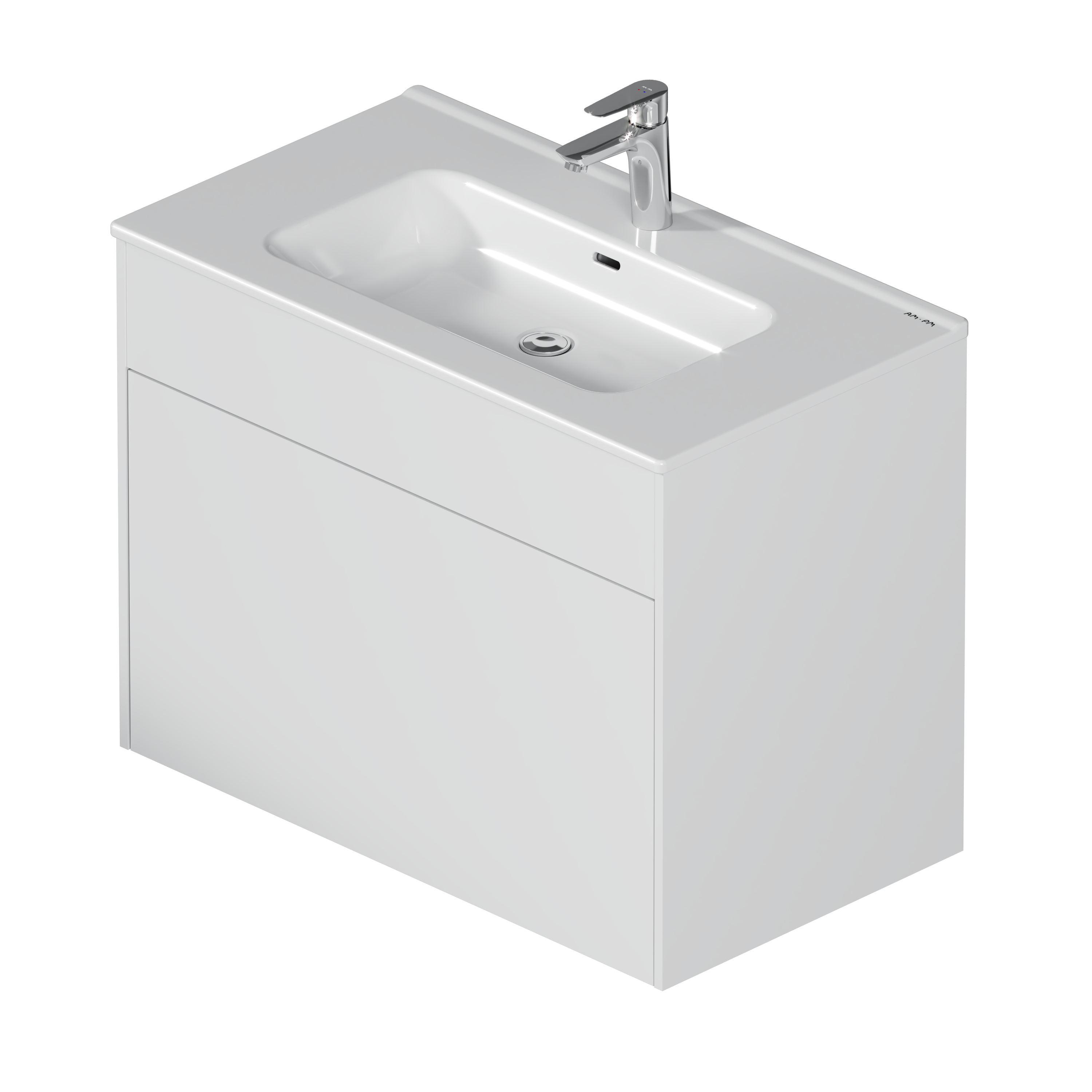 Изображение товара Тумба под раковину в ванную комнату AM.PM Drive 80 см белый матовый подвесная