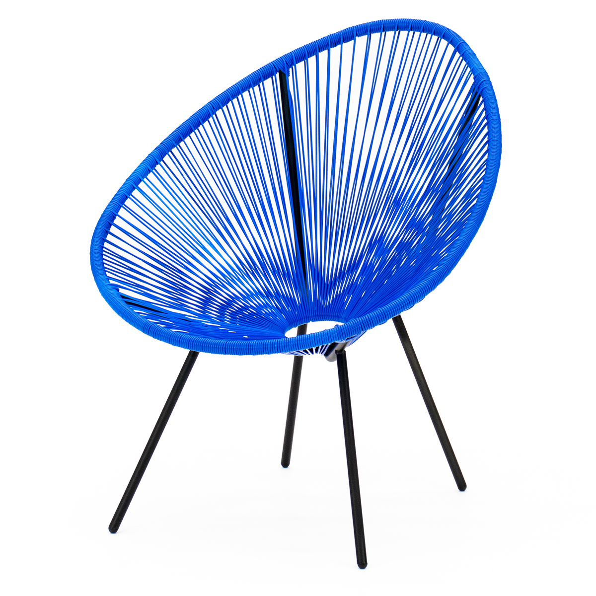 Изображение товара Кресло садовое Kornera Акапулько 013001-bk-bl 71 см x 80 см x 86 см сталь синий