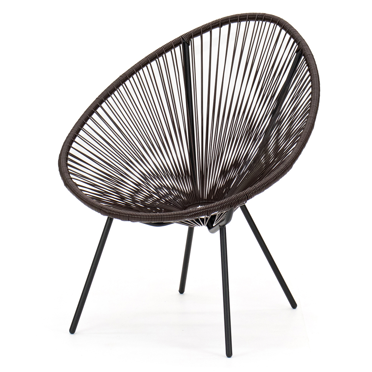 Изображение товара Кресло садовое Kornera Акапулько из искусственного ротанга коричневое для улицы и дома