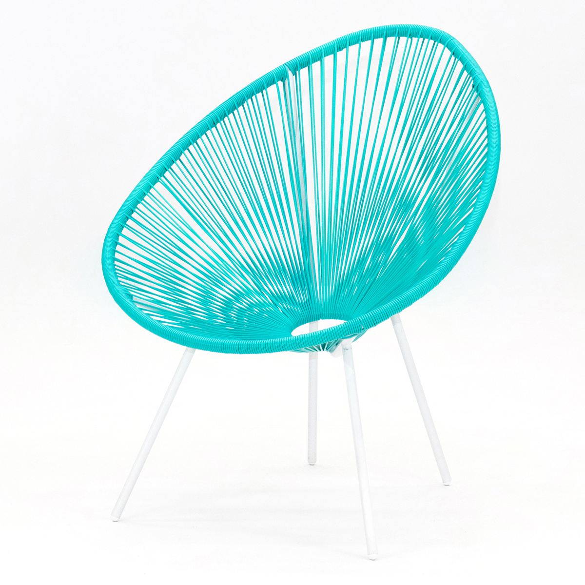 Изображение товара Кресло садовое Kornera Акапулько 013001-wt-tq 71 см x 80 см x 86 см сталь синий